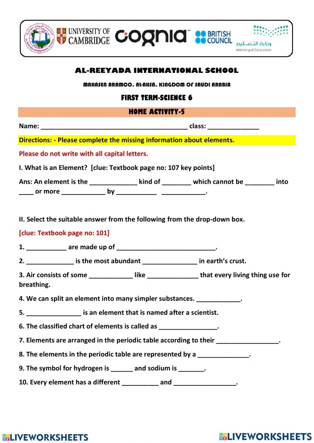 Engaging 6th Grade Science Worksheets For Interactive Learning