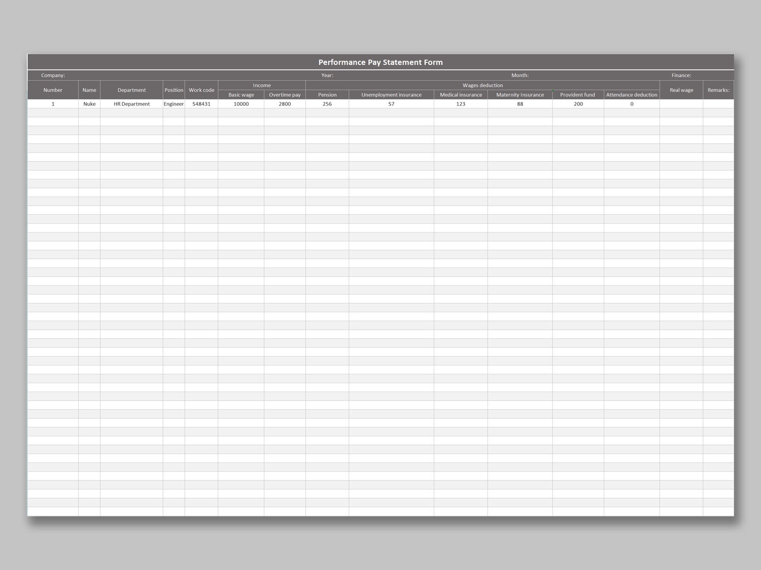 Free Printable Blank Excel Spreadsheet