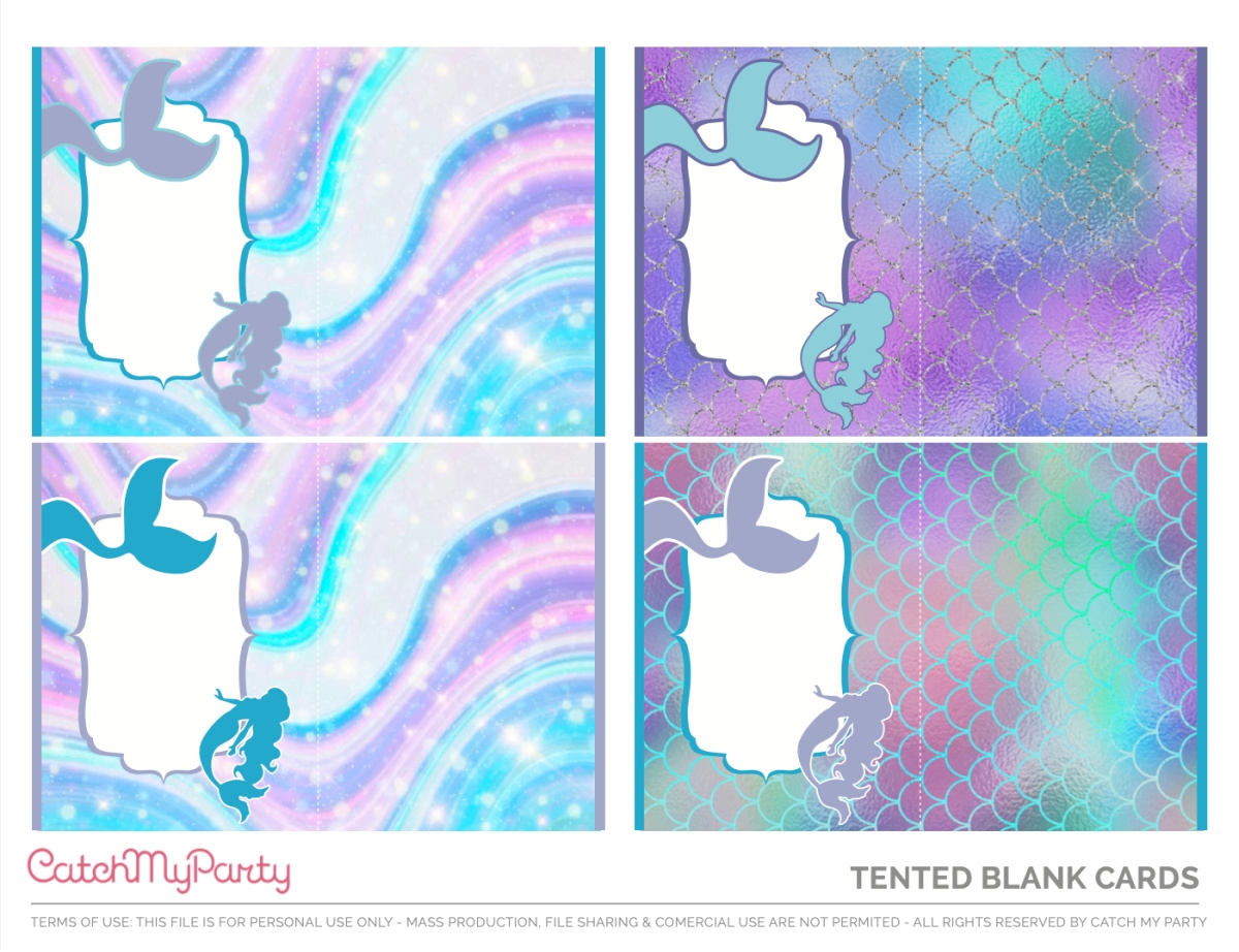 Fabulous FREE Mermaid Party Printables Catch My Party