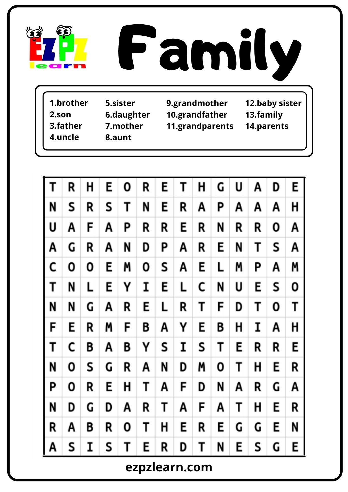 Free Printable Word Search Puzzle Worksheets