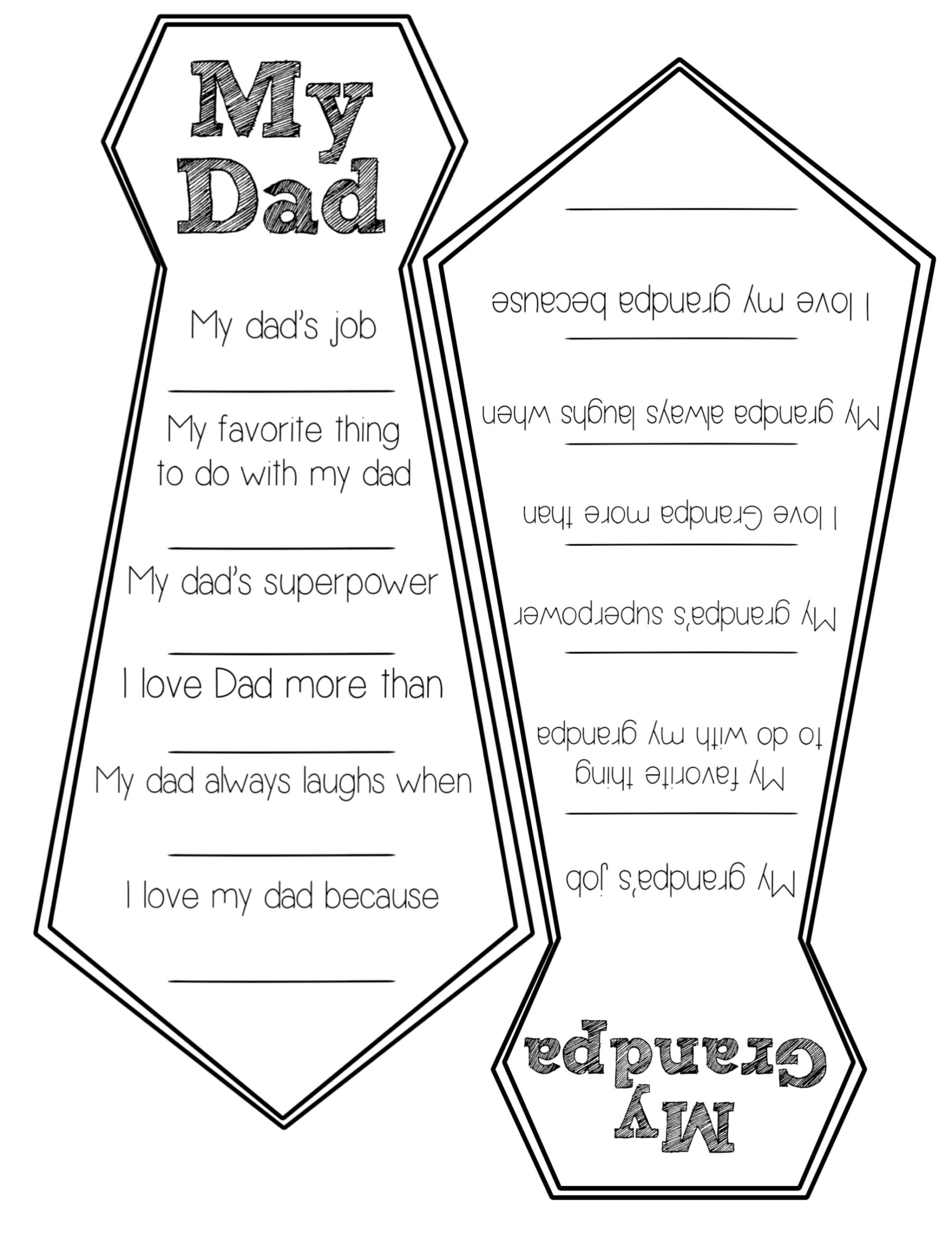 Blank Free Printable Fathers Day Card