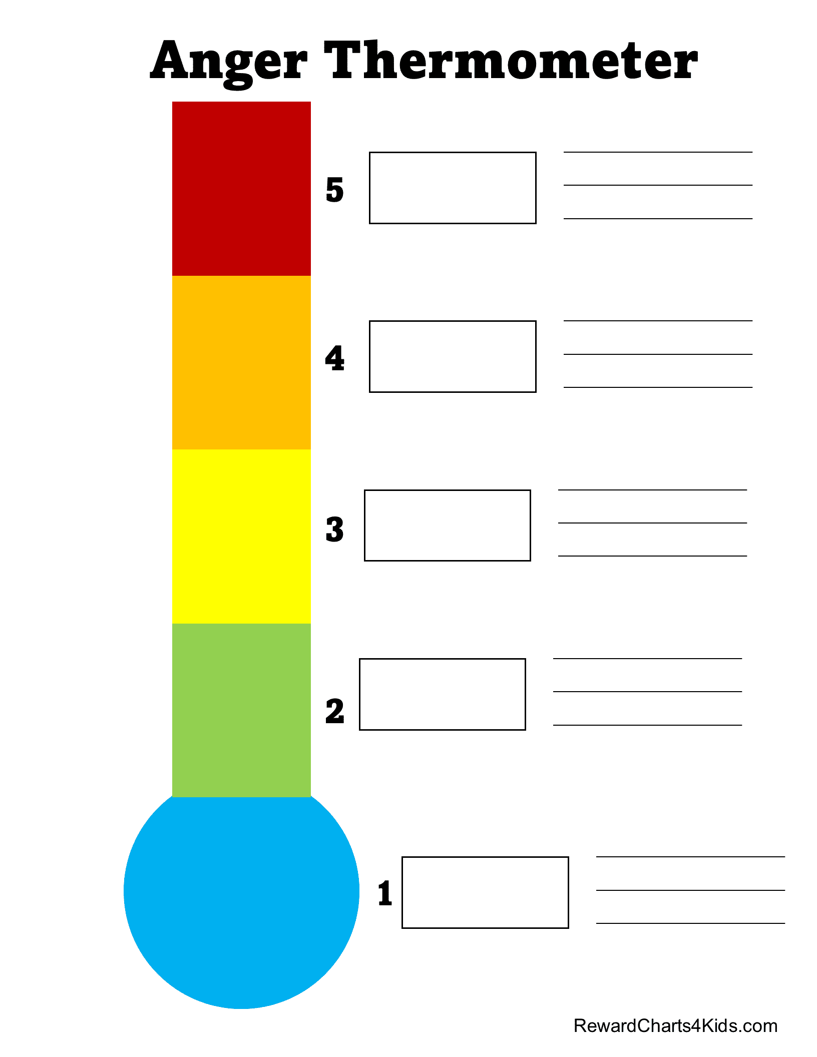 Feelings Thermometer Worksheet Worksheets Library