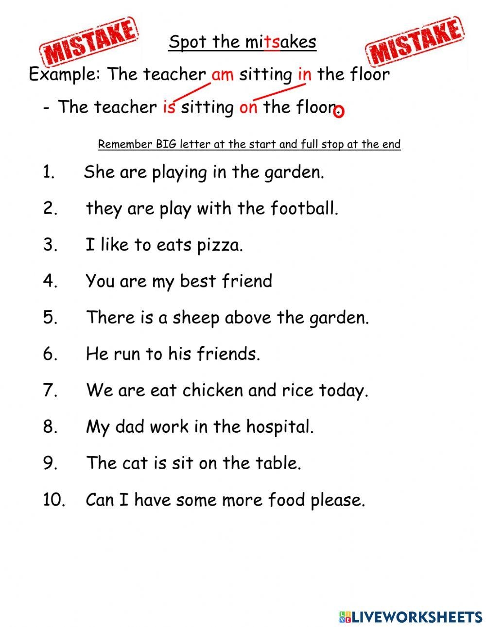 Find The Errors Worksheet Enhance Problem Solving Skills
