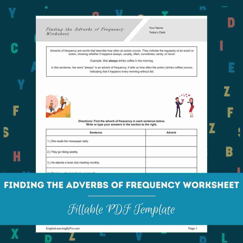 Free Printable Worksheets Adverbs Of Frequency