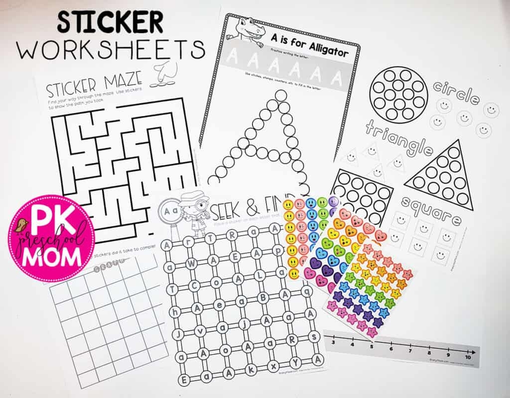 Fine Motor Skills With Stickers Preschool Mom