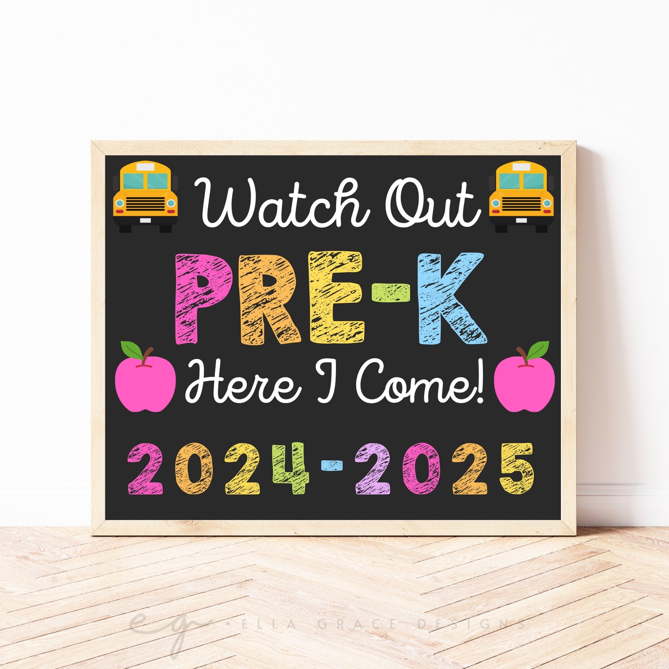 First Day Of Pre K Sign First Day Of School Sign Pre K Chalkboard Sign First Day Of School Printable Photo Prop Instant Download