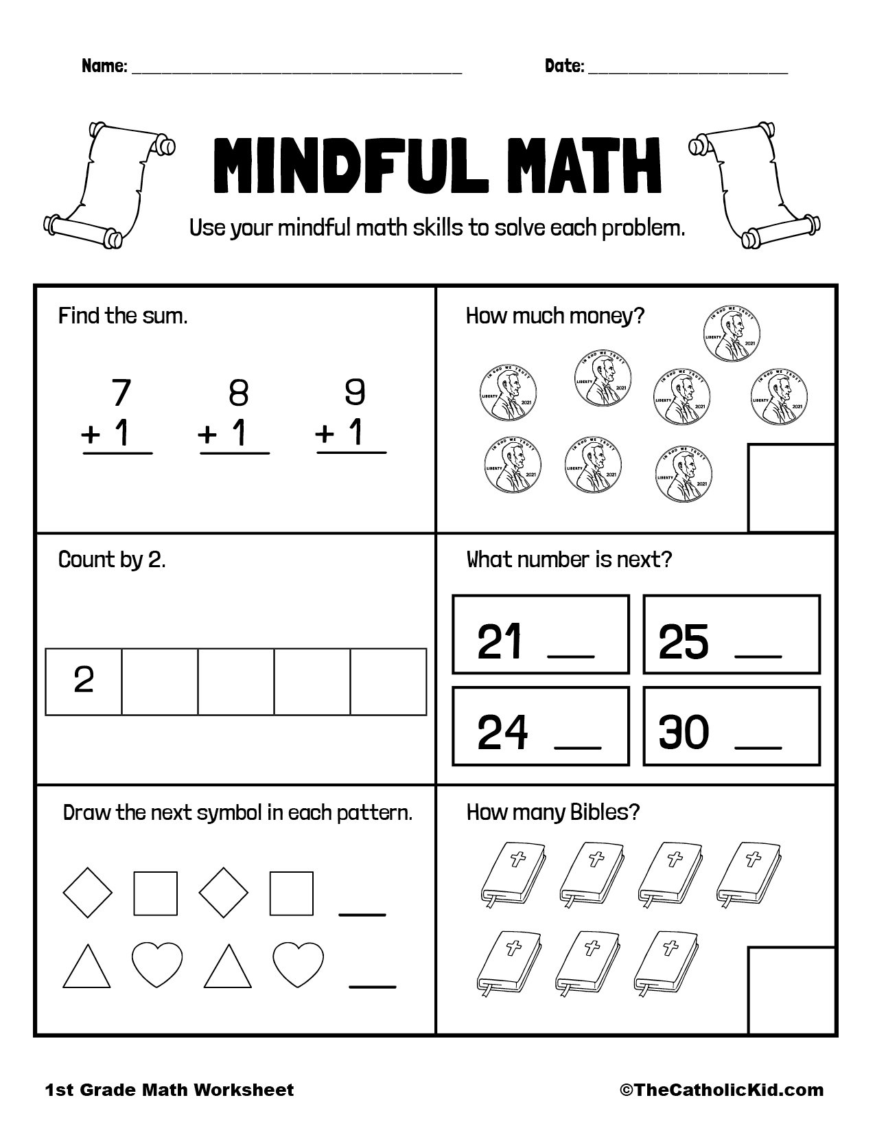 Free Printable Worksheet For First Grade