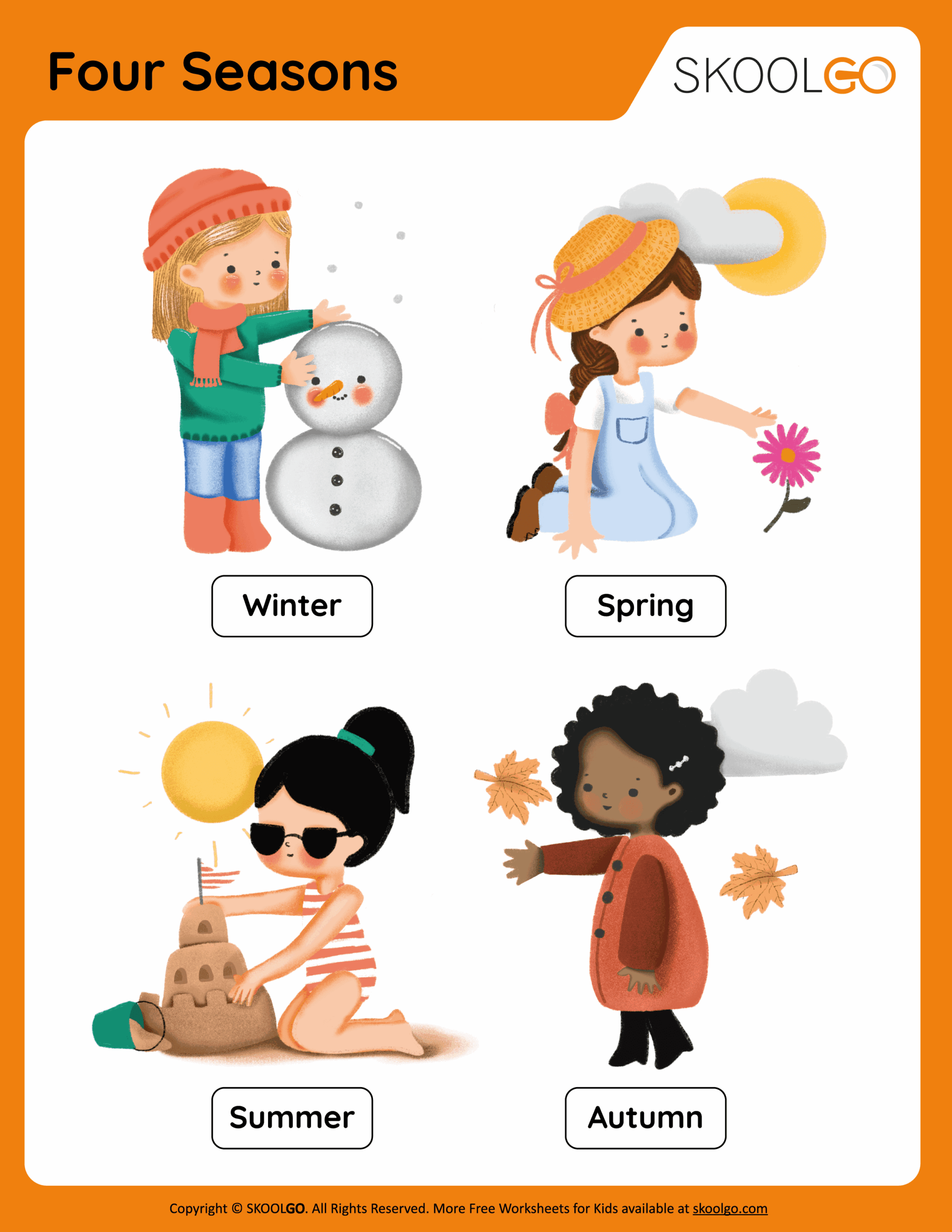 Four Seasons Free Worksheet SKOOLGO