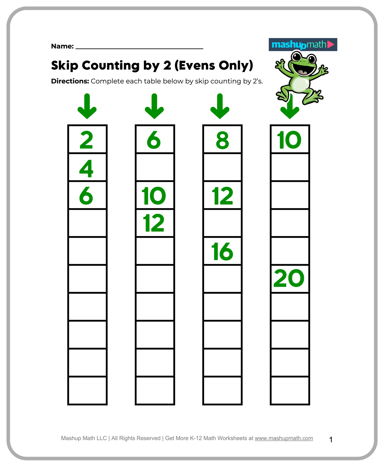 Free Printable Worksheets Maths Grade 2