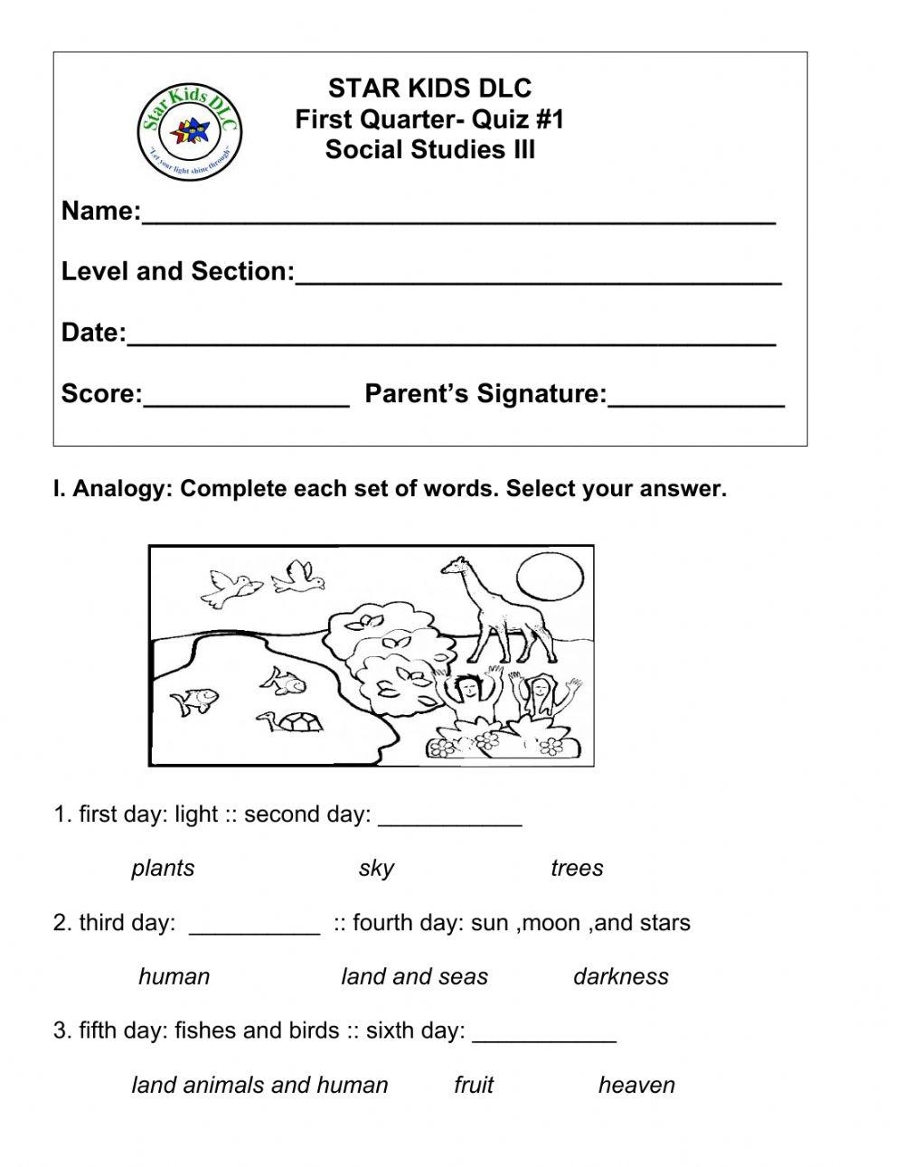 Free Printable Third Grade History Worksheets