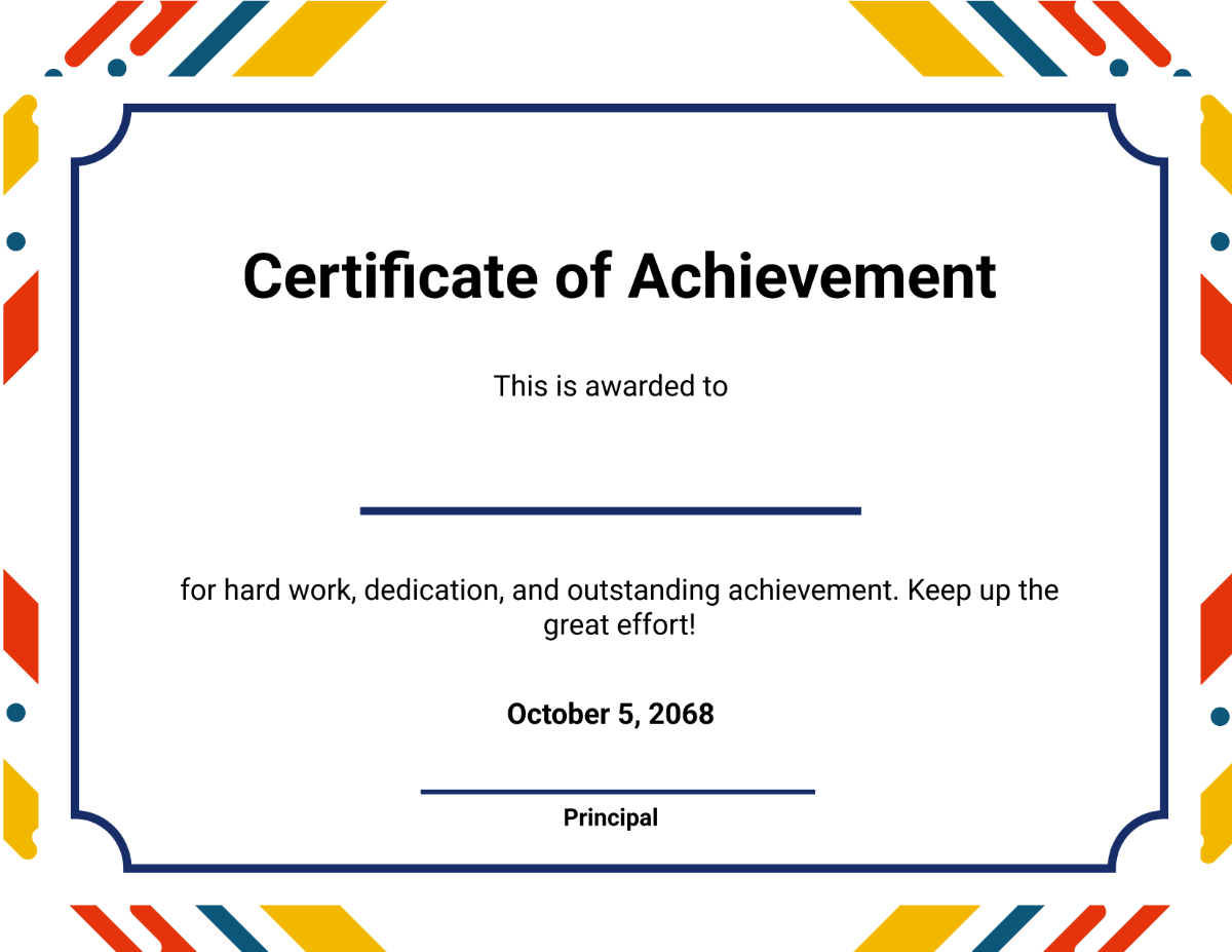 Free Achievement Certificate Templates To Customize Online