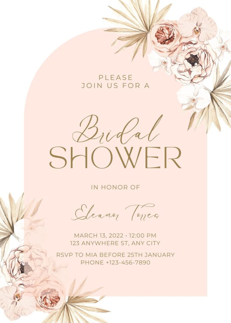 Free And Customizable Bridal Shower Templates