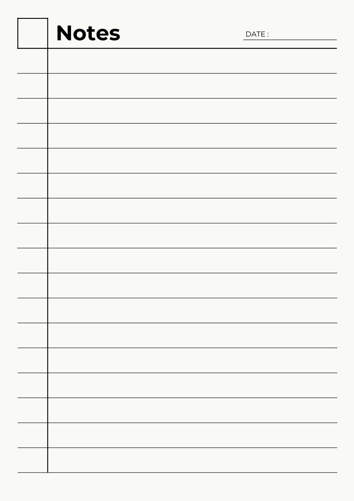 Free And Customizable Notes Templates