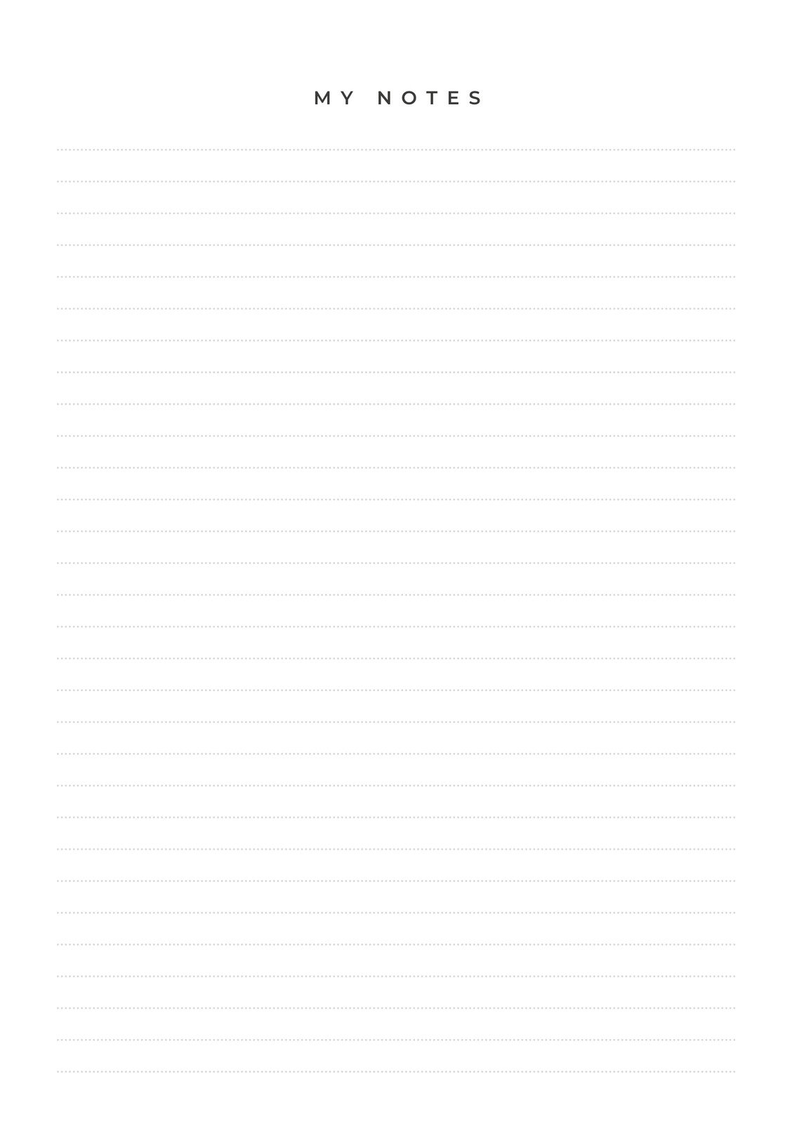 Free Printable Blank Notes