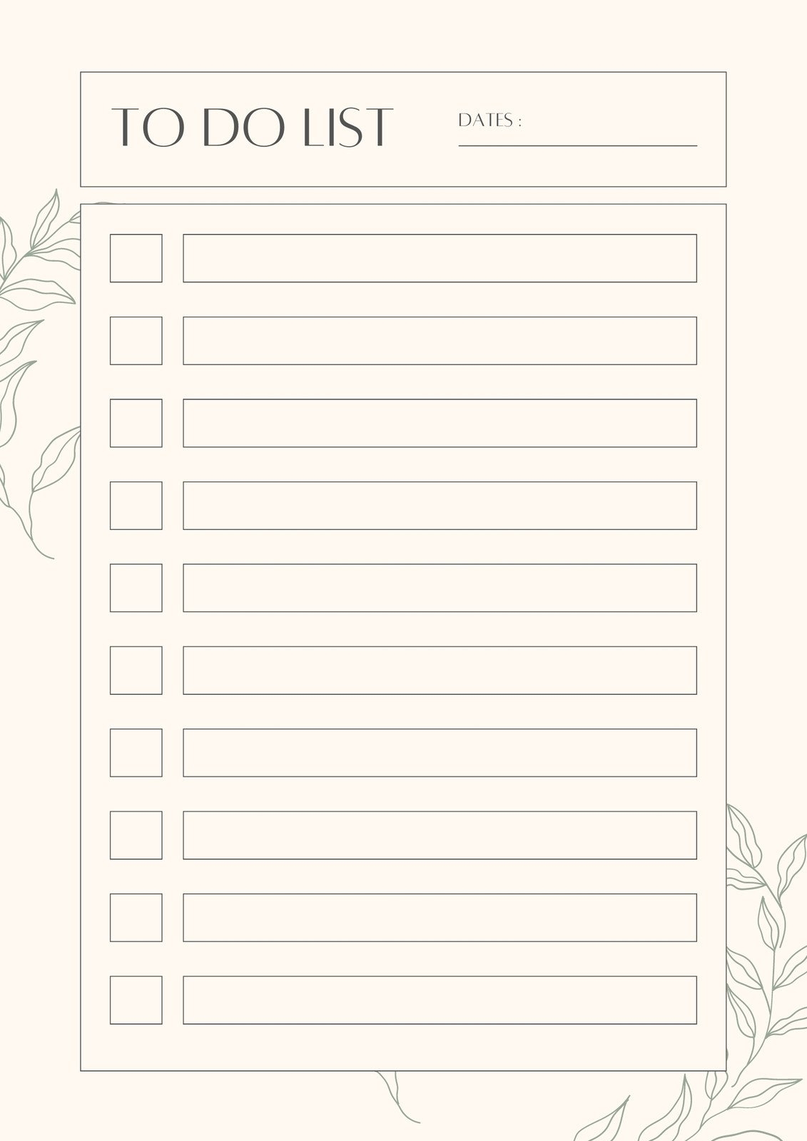 Free And Customizable To Do List Templates