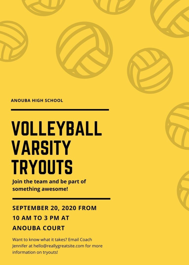 Free And Customizable Volleyball Templates