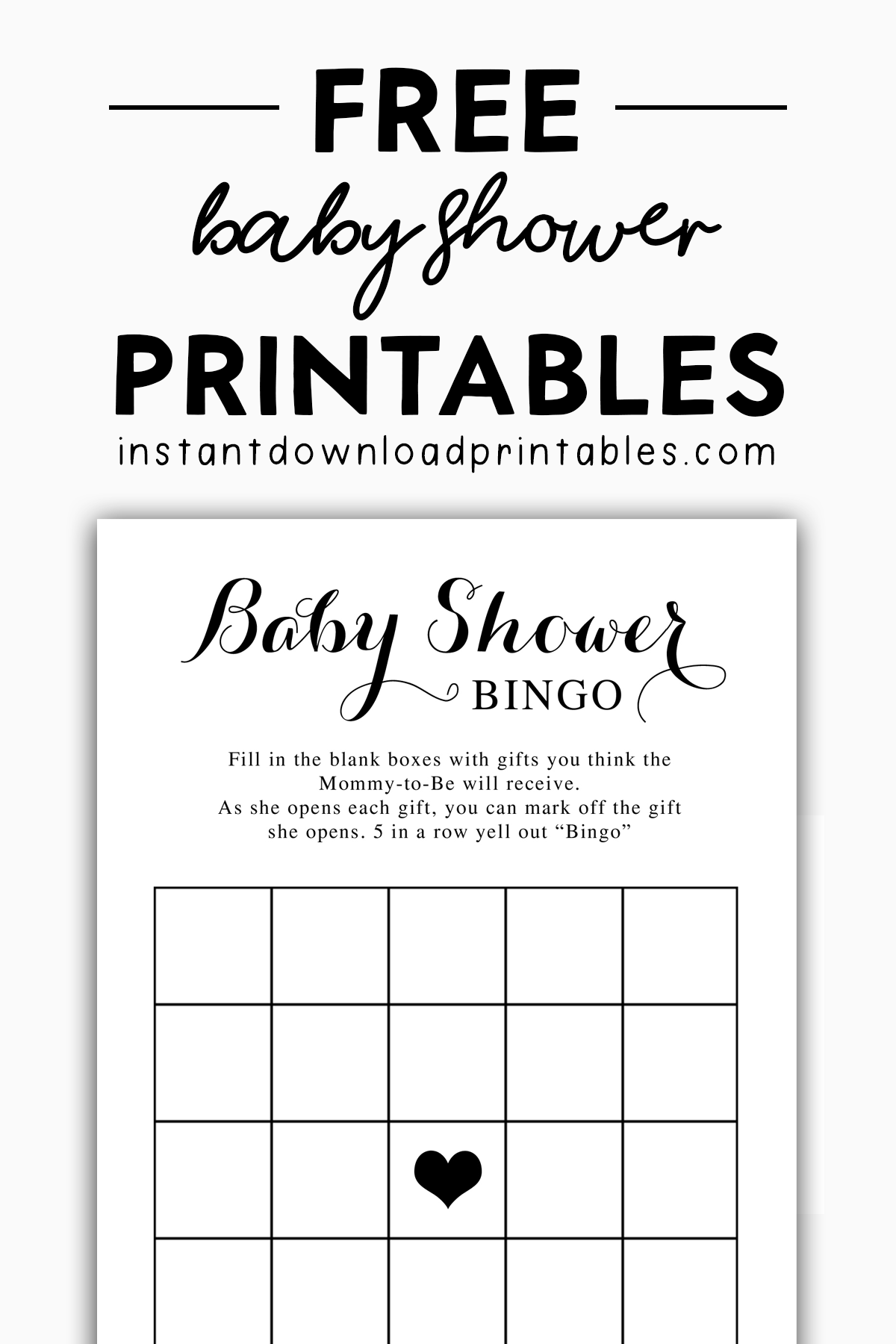 Free Baby Shower Black And White Printables Instant Download Baby Bingo Game Instant Download Printables Free Baby Shower Black And White Printables Instant Download Baby Bingo Game Instant Download Printables