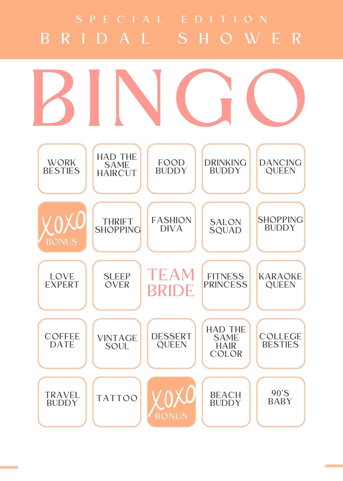 Free Printable Blank Bingo Sheet