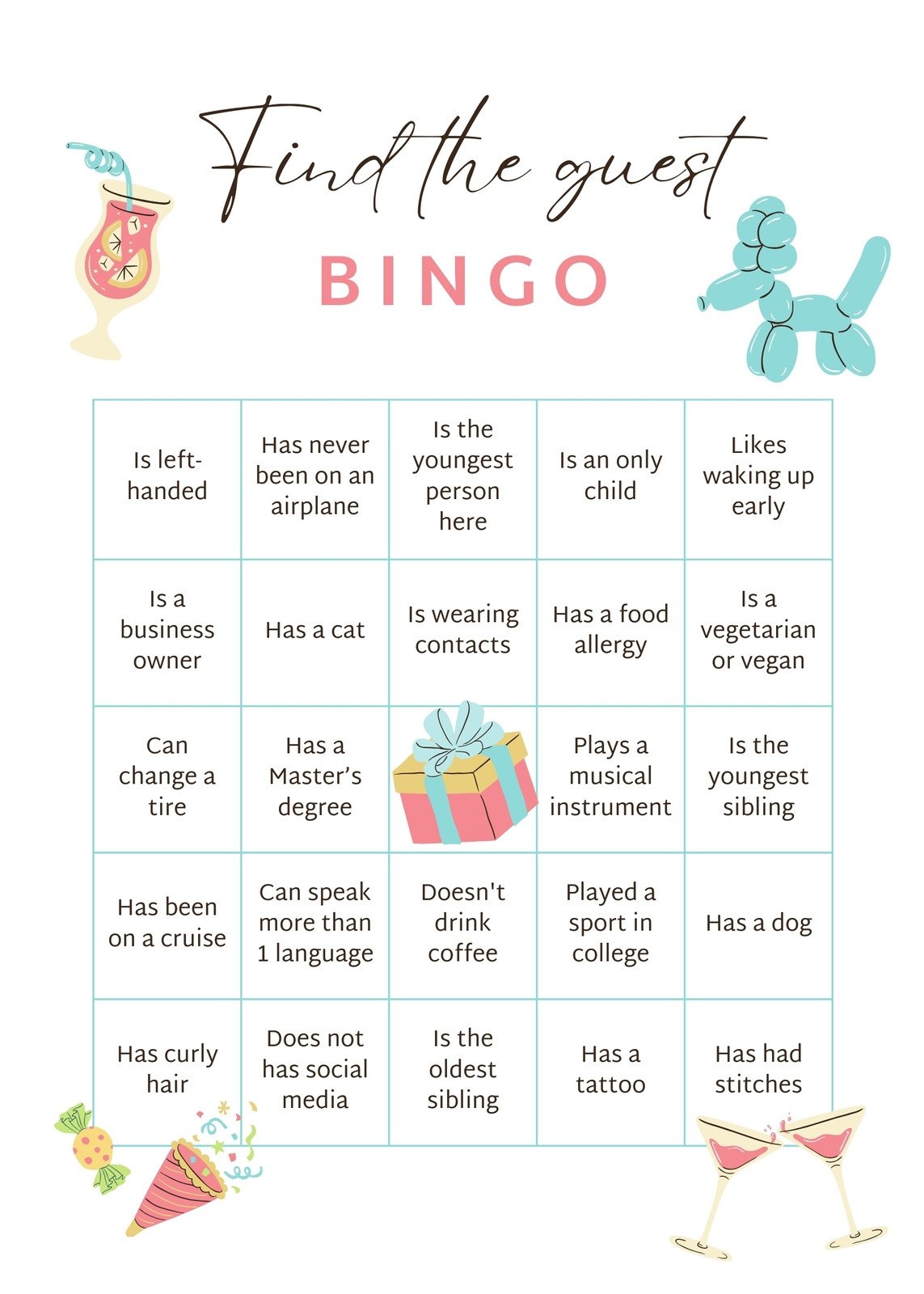 Free Printable Blank Bingo Game Cards