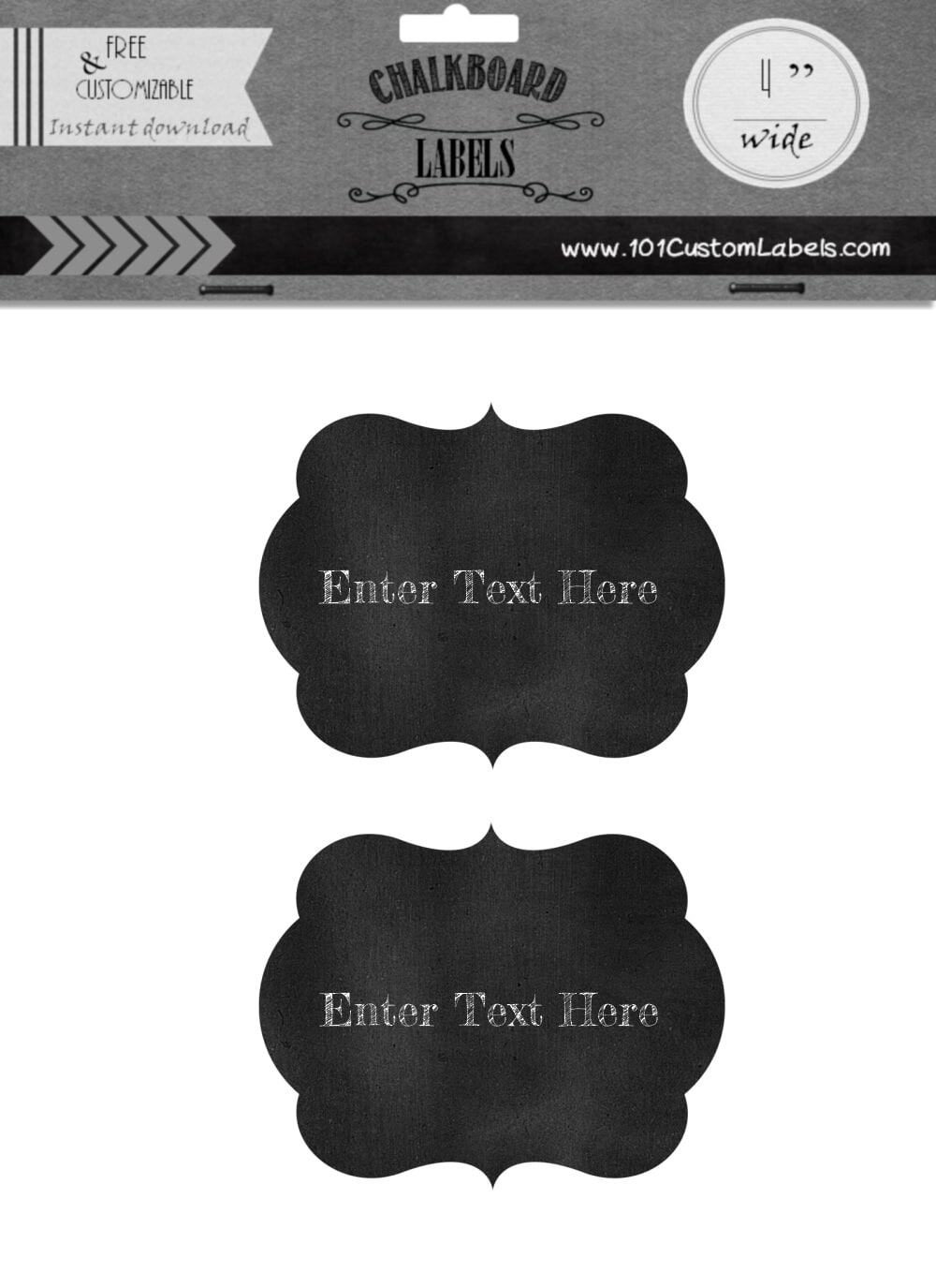 Blank Chalkboard Label Free Printable