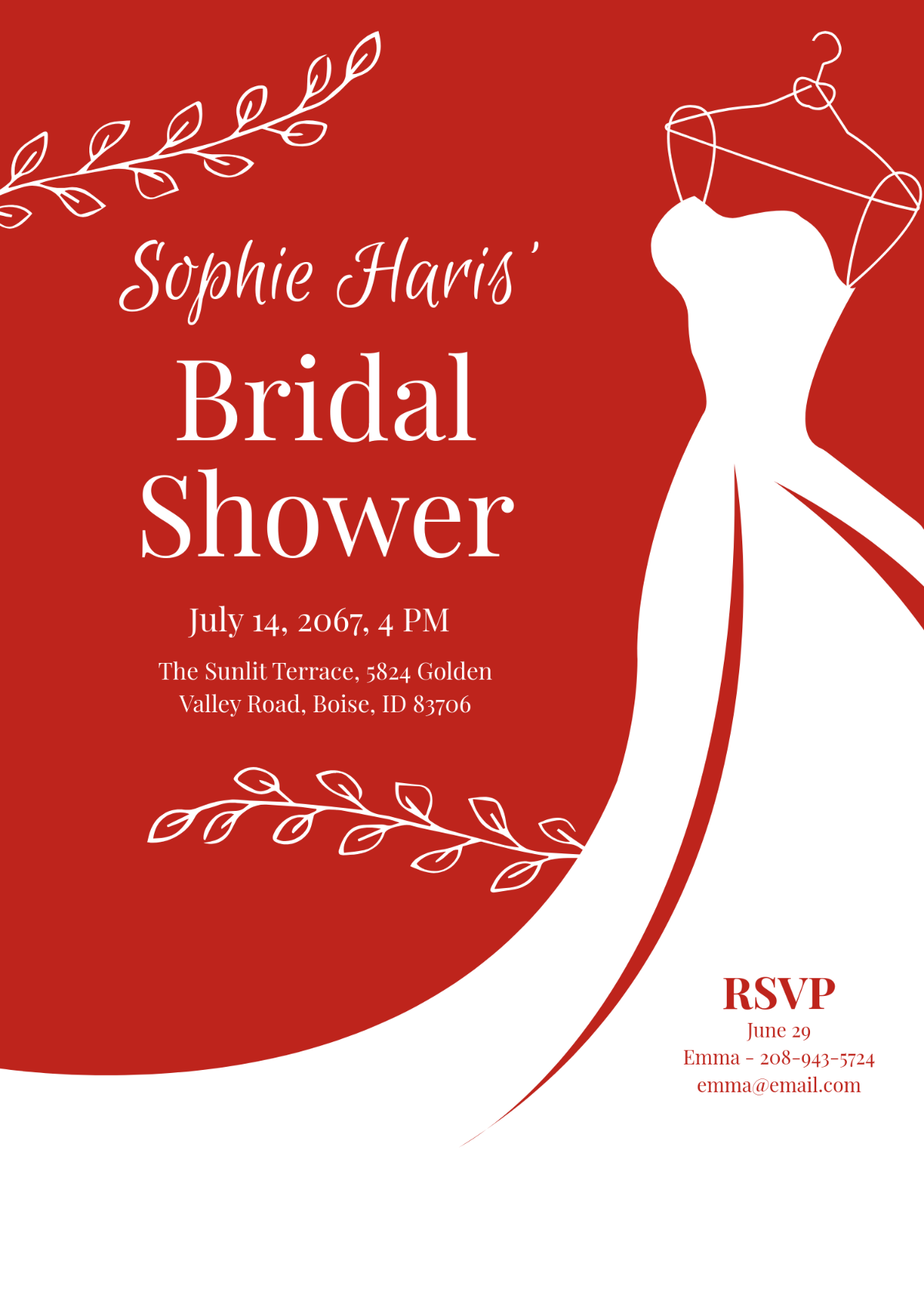 Free Printable Blank Bridal Shower Invitations