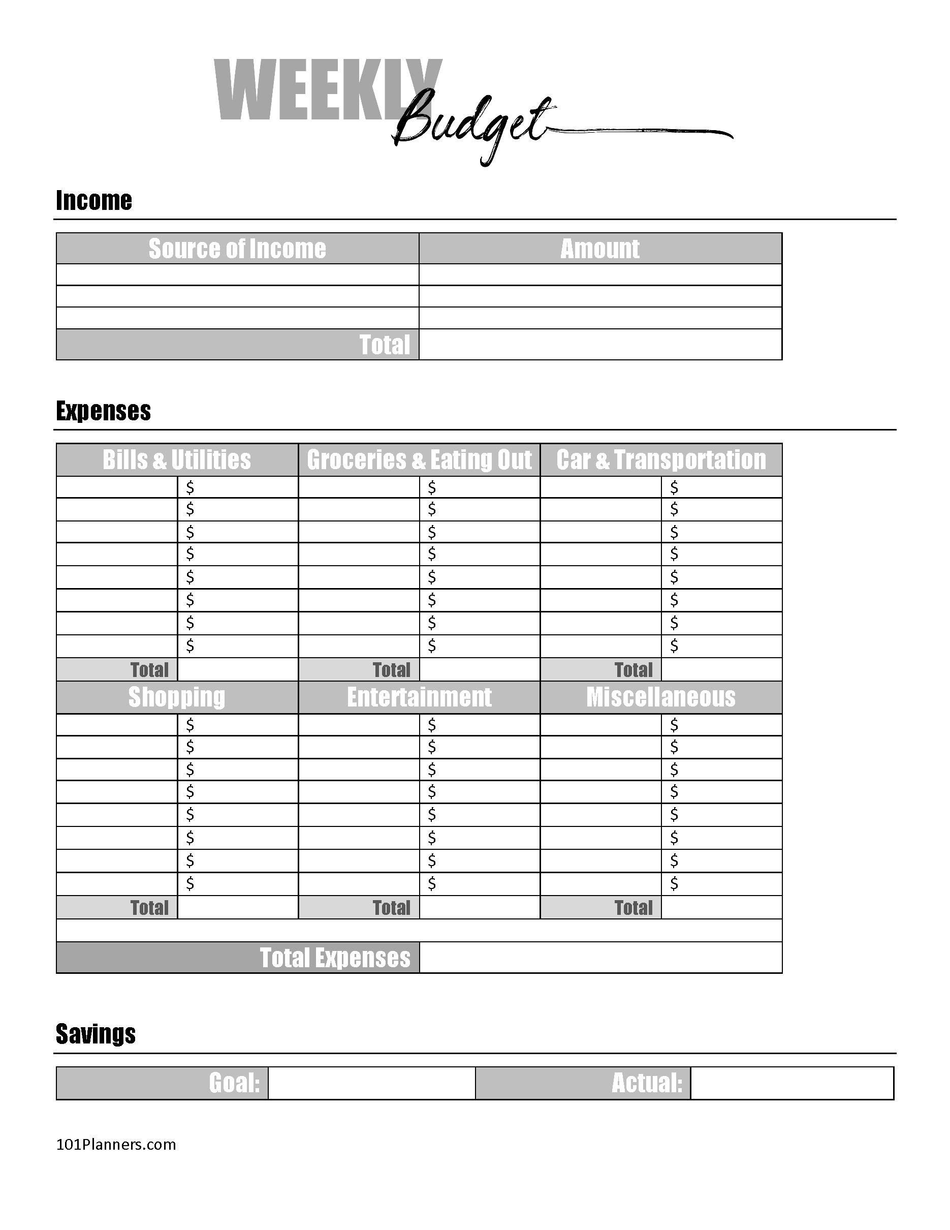 Free Blank Budget Worksheet Printable Pdf Free Blank Budget Worksheet Printable Pdf
