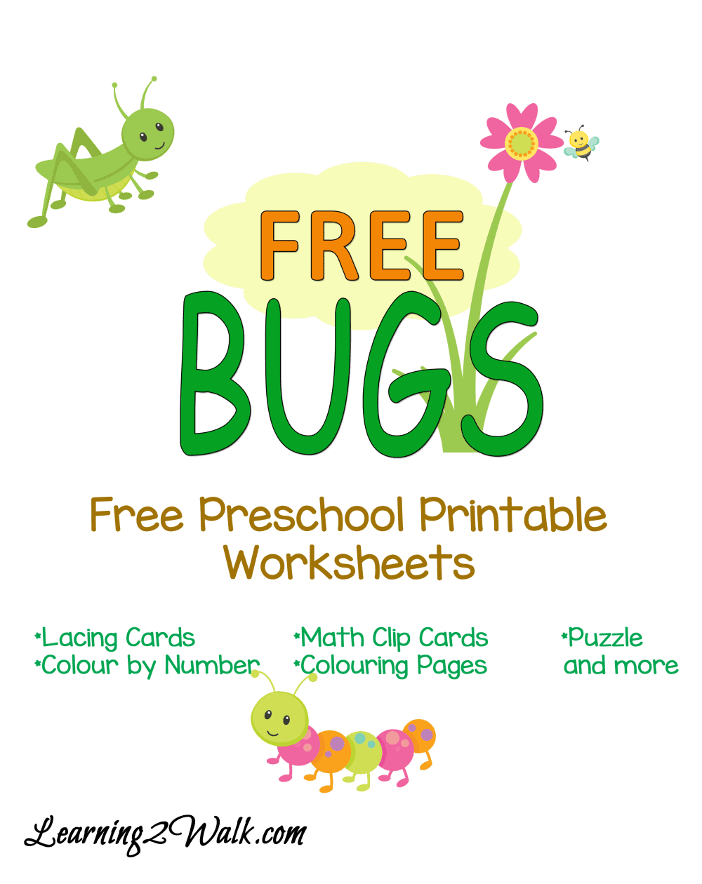 Free Bugs Preschool Printable Worksheets 30 Pages Free Bugs Preschool Printable Worksheets 30 Pages