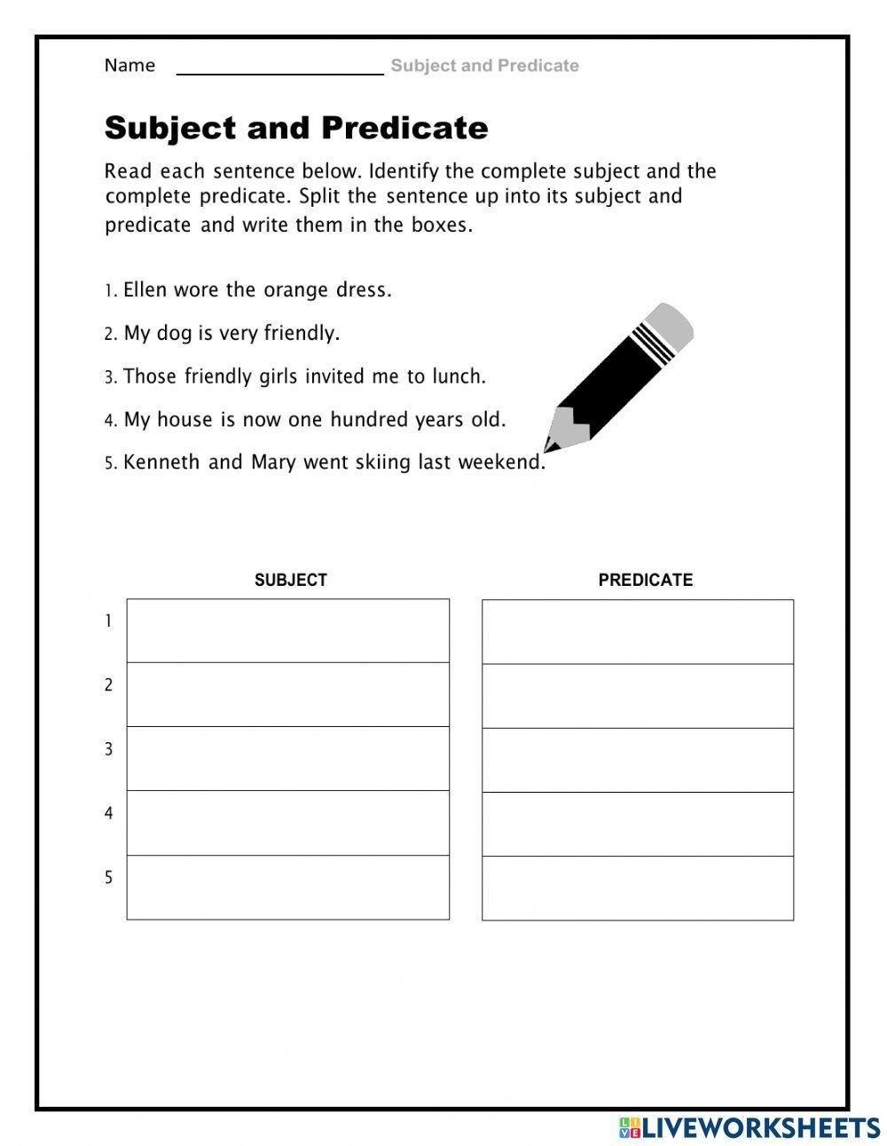 Free Complete And Simple Subject Worksheet Download Free Complete And Simple Subject Worksheet Png Images Free Worksheets On Clipart Library