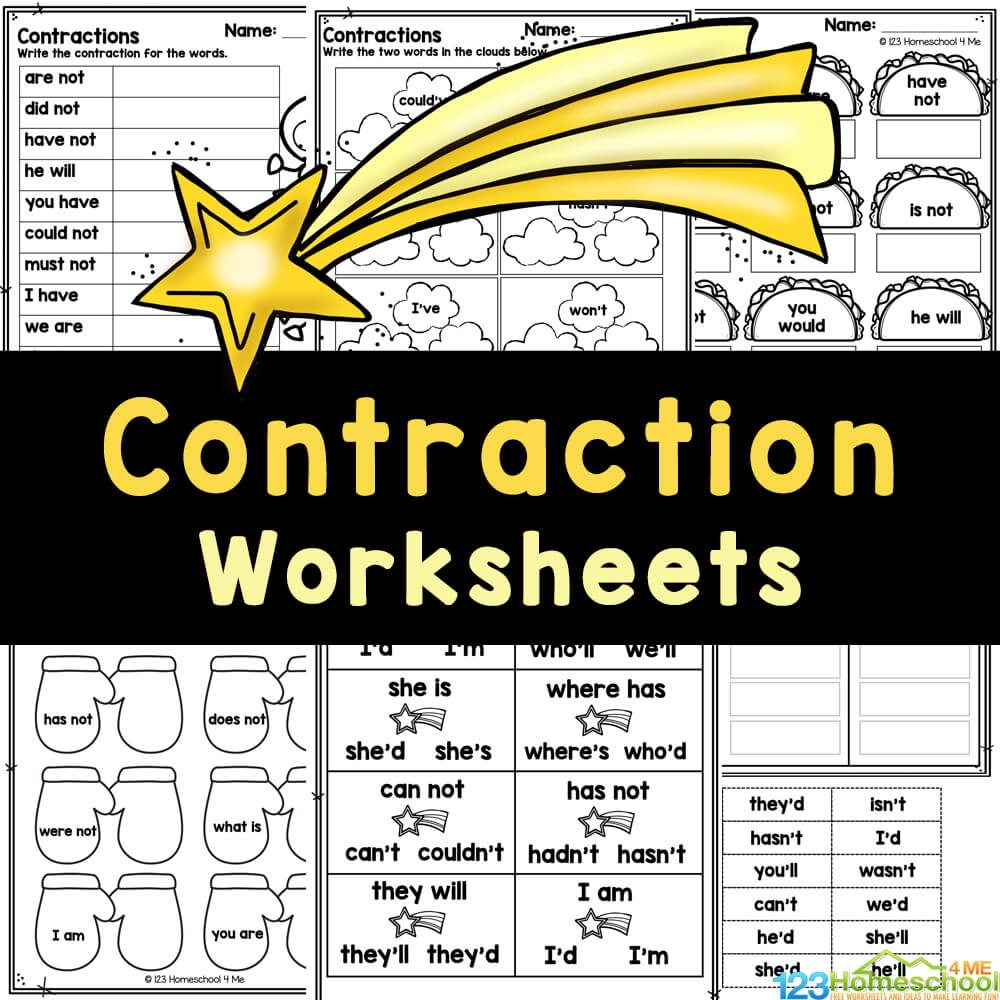 FREE Contractions Activites For 1st U0026 2nd Graders FREE Contractions Activites For 1st U0026 2nd Graders