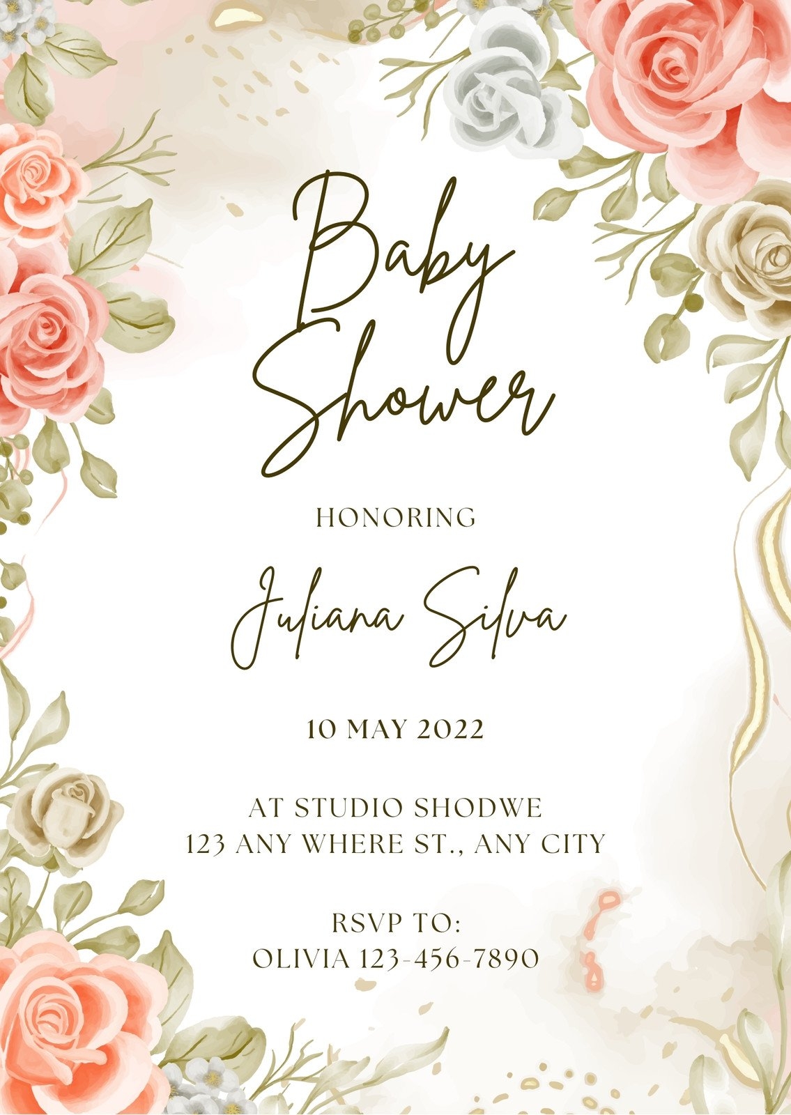 Free Custom Printable Baby Shower Invitation Templates Canva