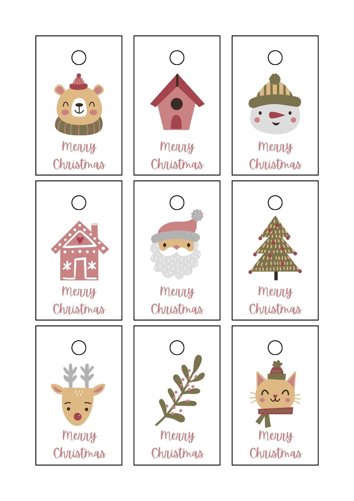 Blank Printable Christmas Tags Free
