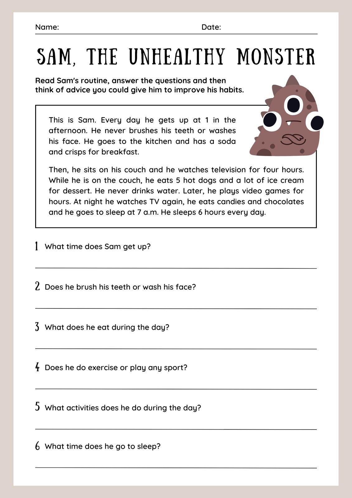 Free Printable Third Grade Science Worksheets