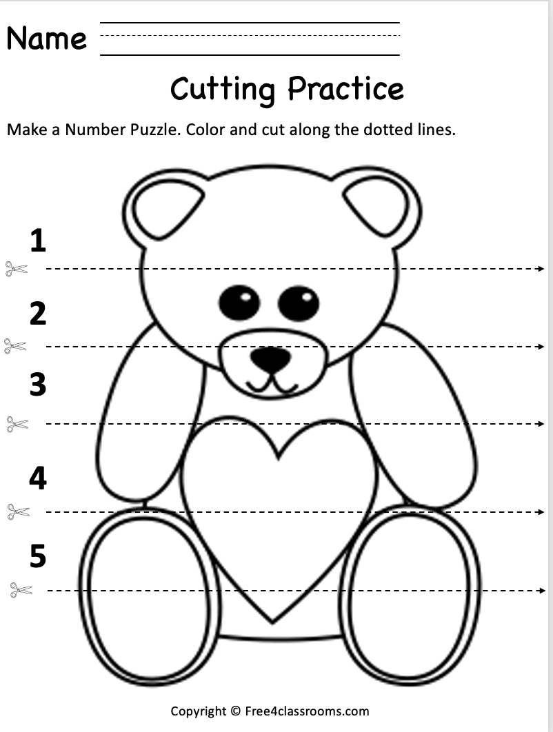 Free Printable Shape Cutting Practice Worksheets