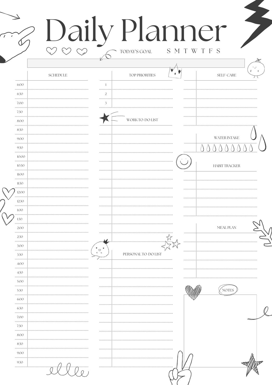 Free Daily Planner Templates To Customize Canva
