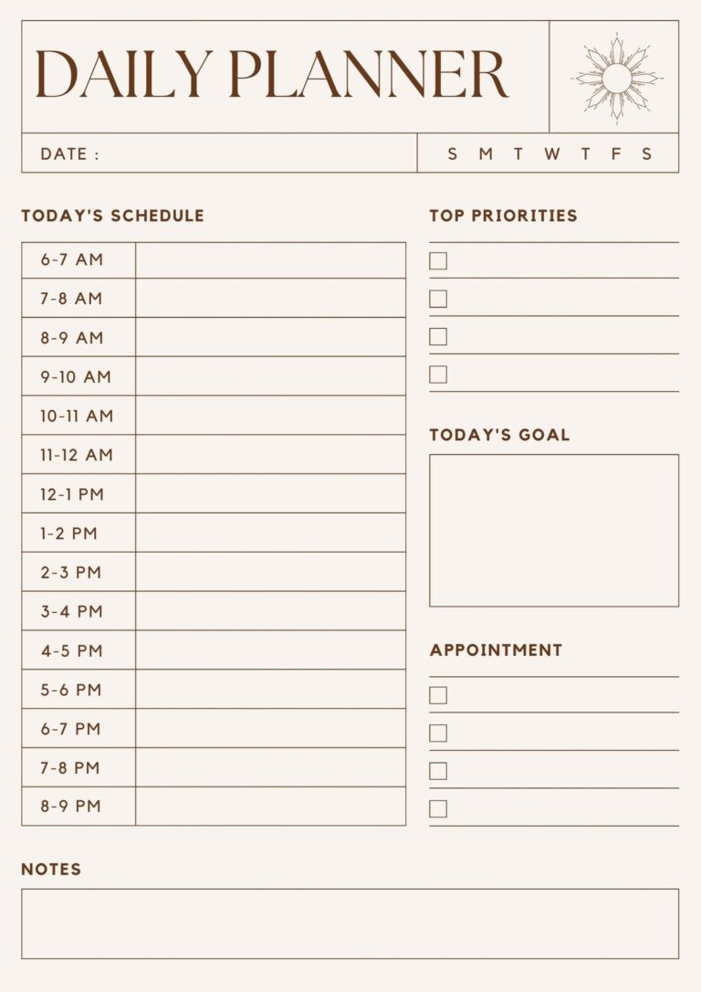 Free Daily Planner Templates To Customize Canva