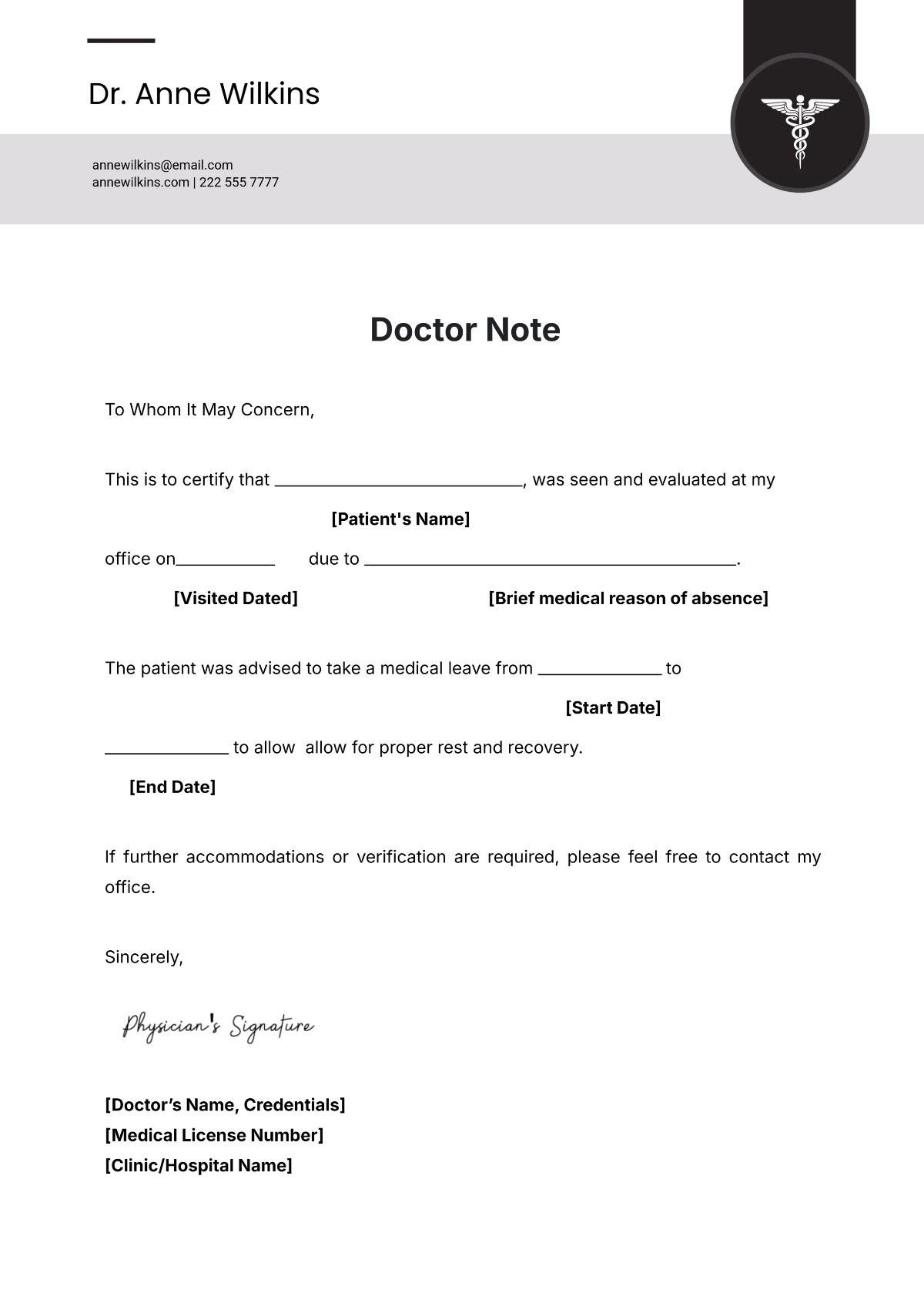 Free Blank Printable Doctors Notes Free Blank Printable Doctors Notes