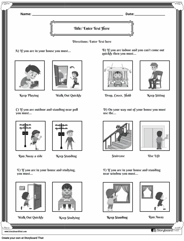 Free Earthquake Worksheets Editable Templates