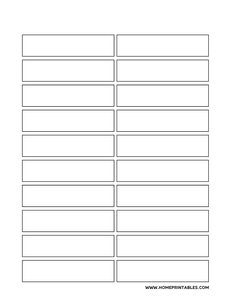 Free Blank Name Tags Printable