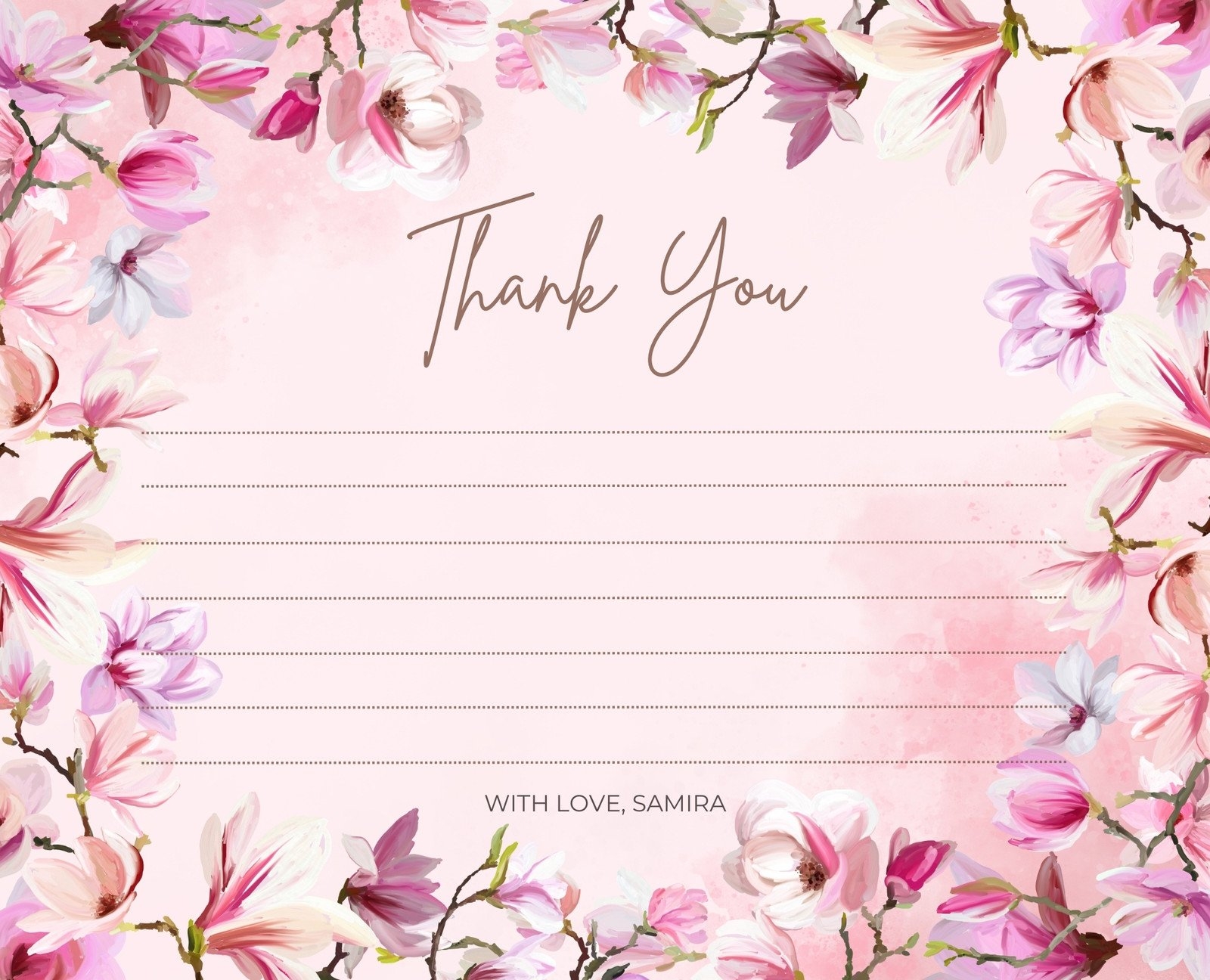 Free Editable Printable Floral Note Card Templates Canva