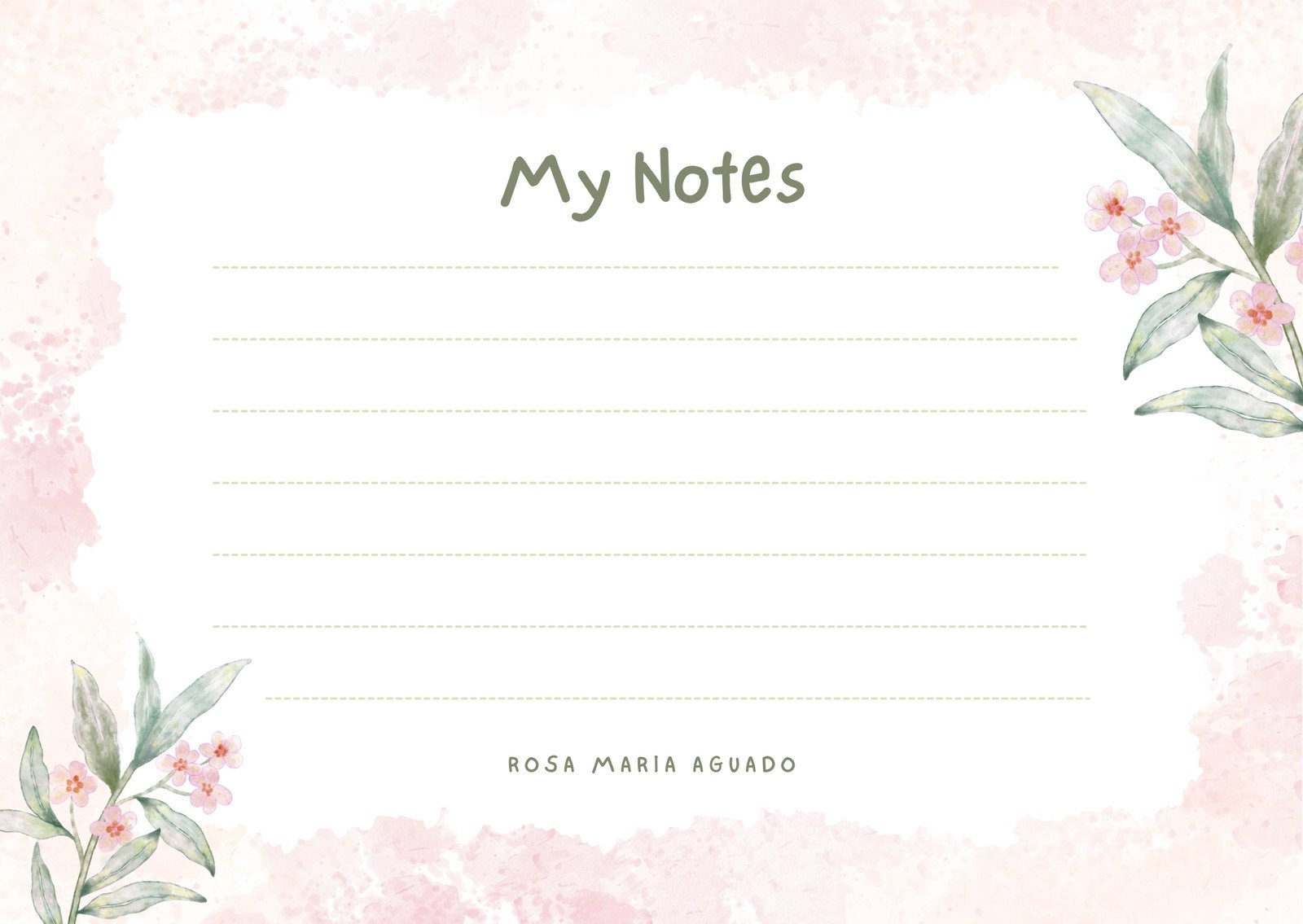 Free Editable Printable Floral Note Card Templates Canva