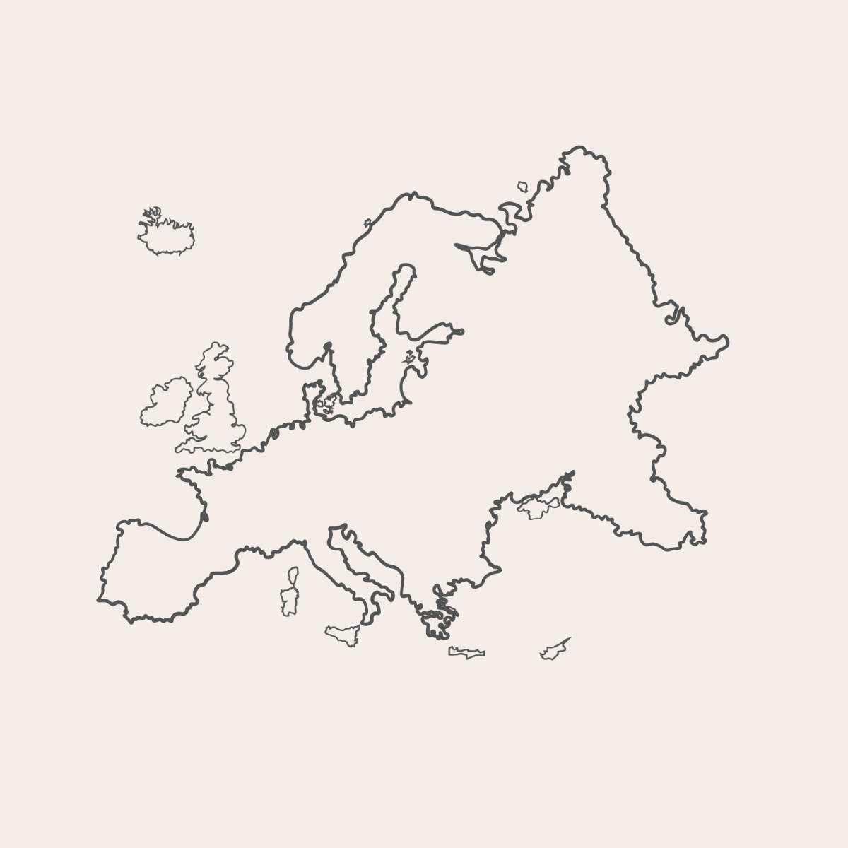 Europe Map Blank Free Printable