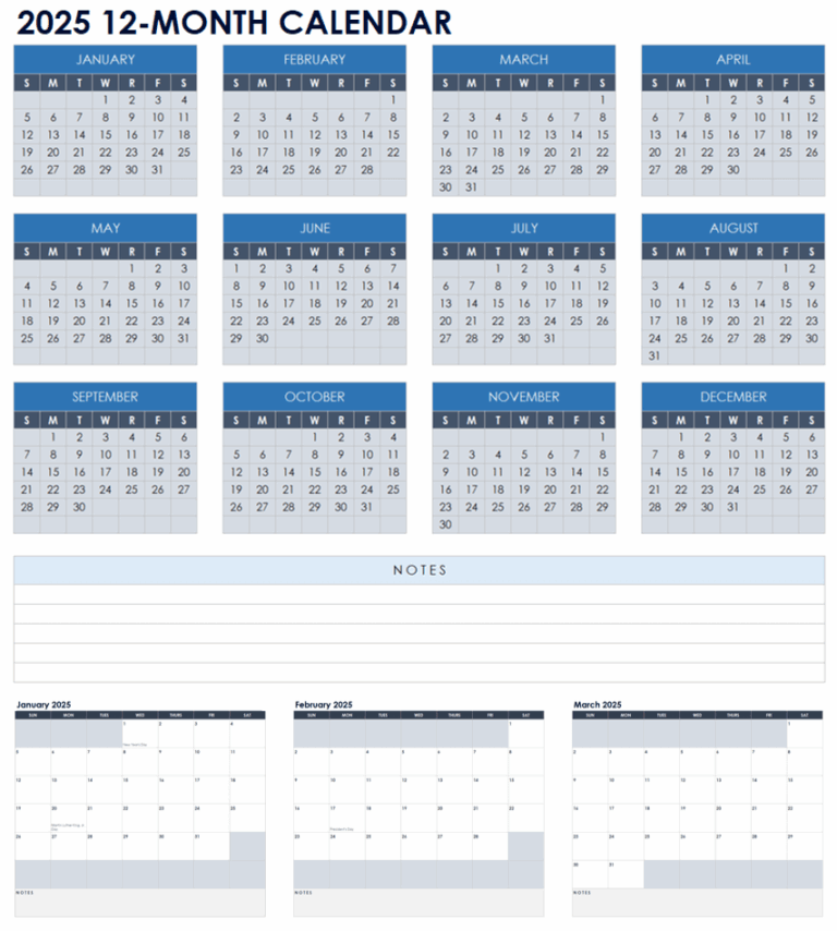 Free Excel Calendar Templates