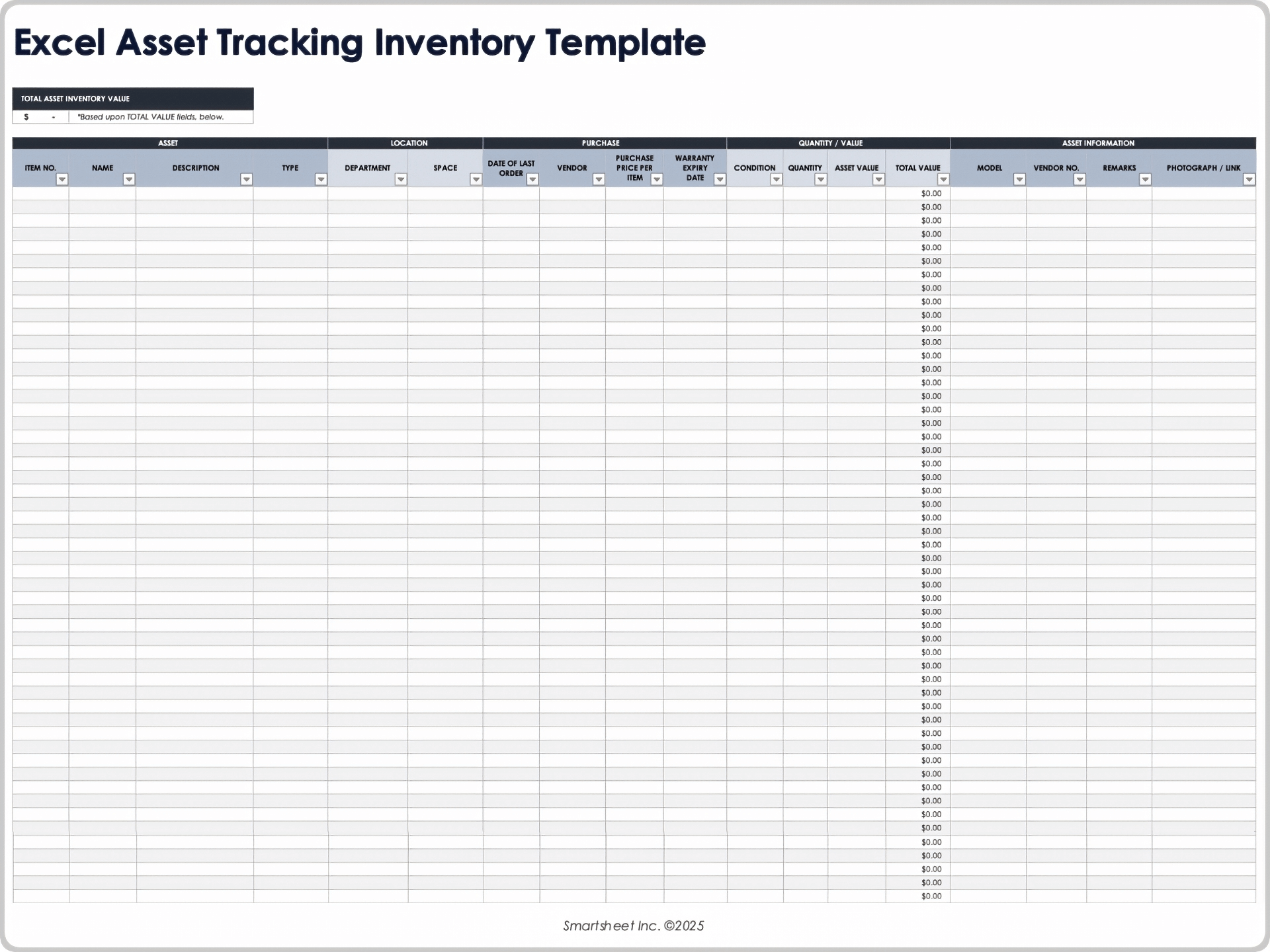 Free Excel Inventory Templates