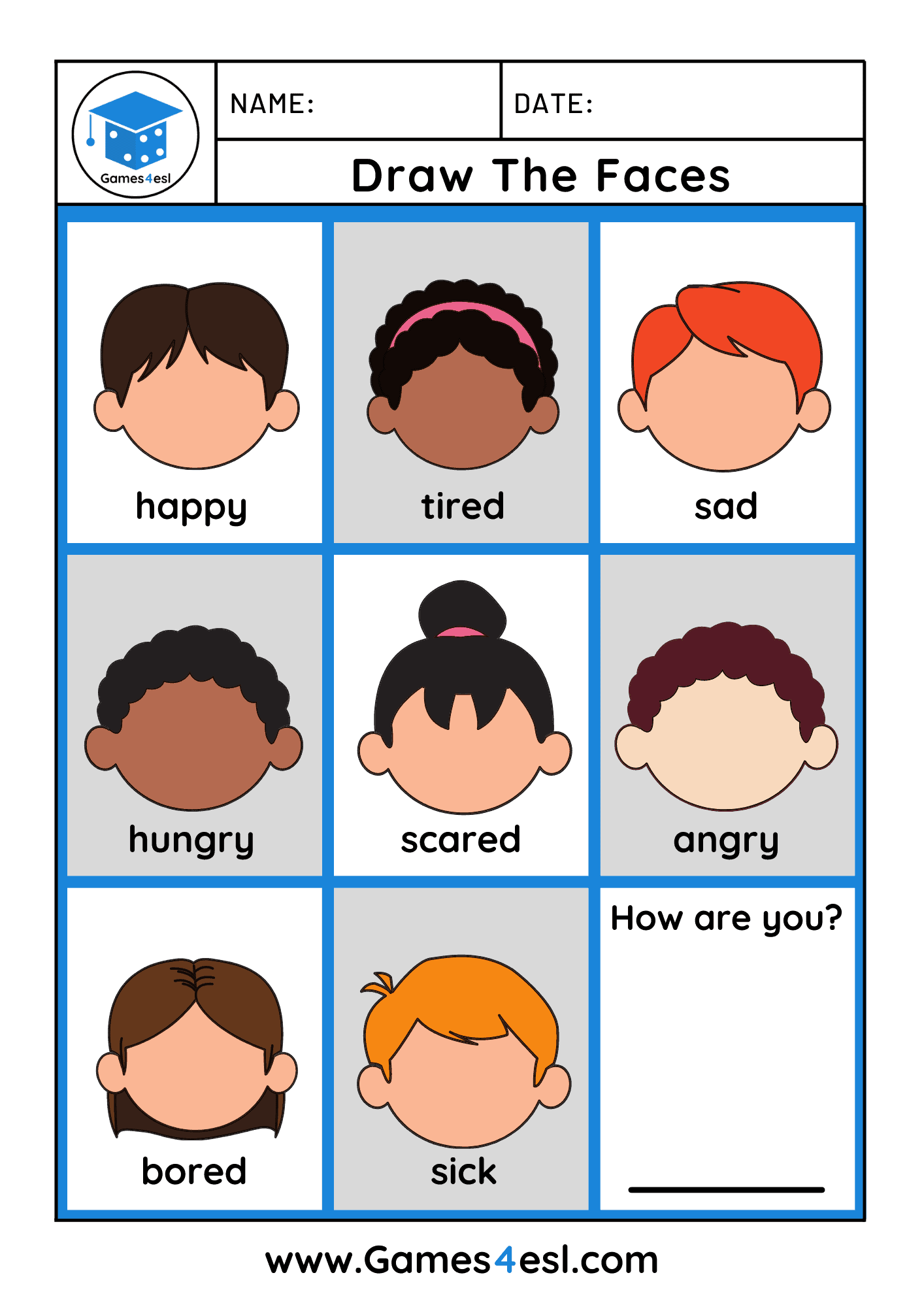 Free Feelings Worksheets Games4esl Free Feelings Worksheets Games4esl