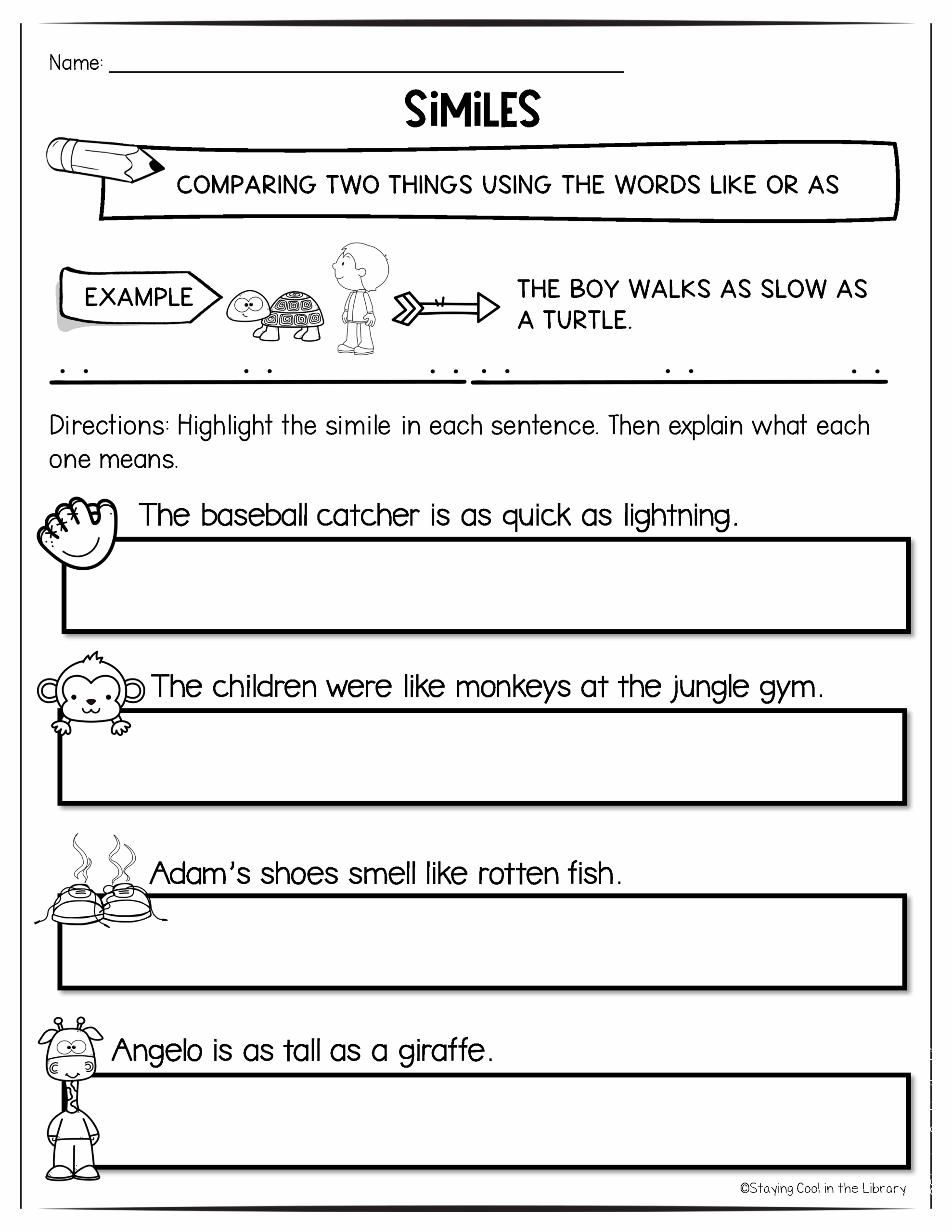 Free Figurative Language Printable Worksheet Download Free Figurative Language Printable Worksheet Png Images Free Worksheets On Clipart Library