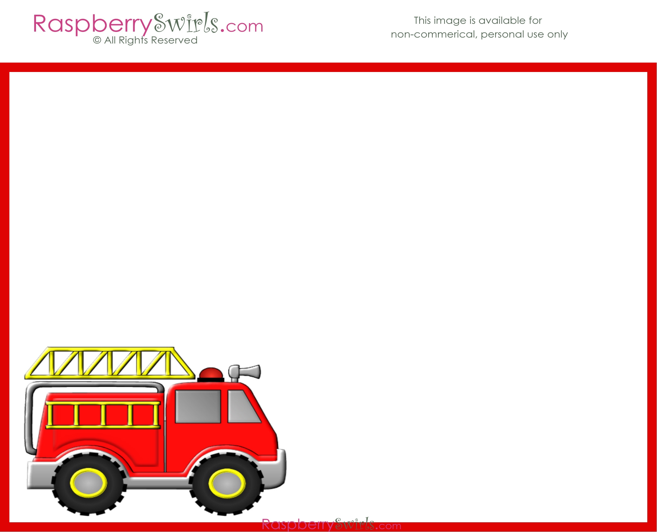 Free Firetruck Printable Candy Wrappers Invitations And More Raspberry Swirls