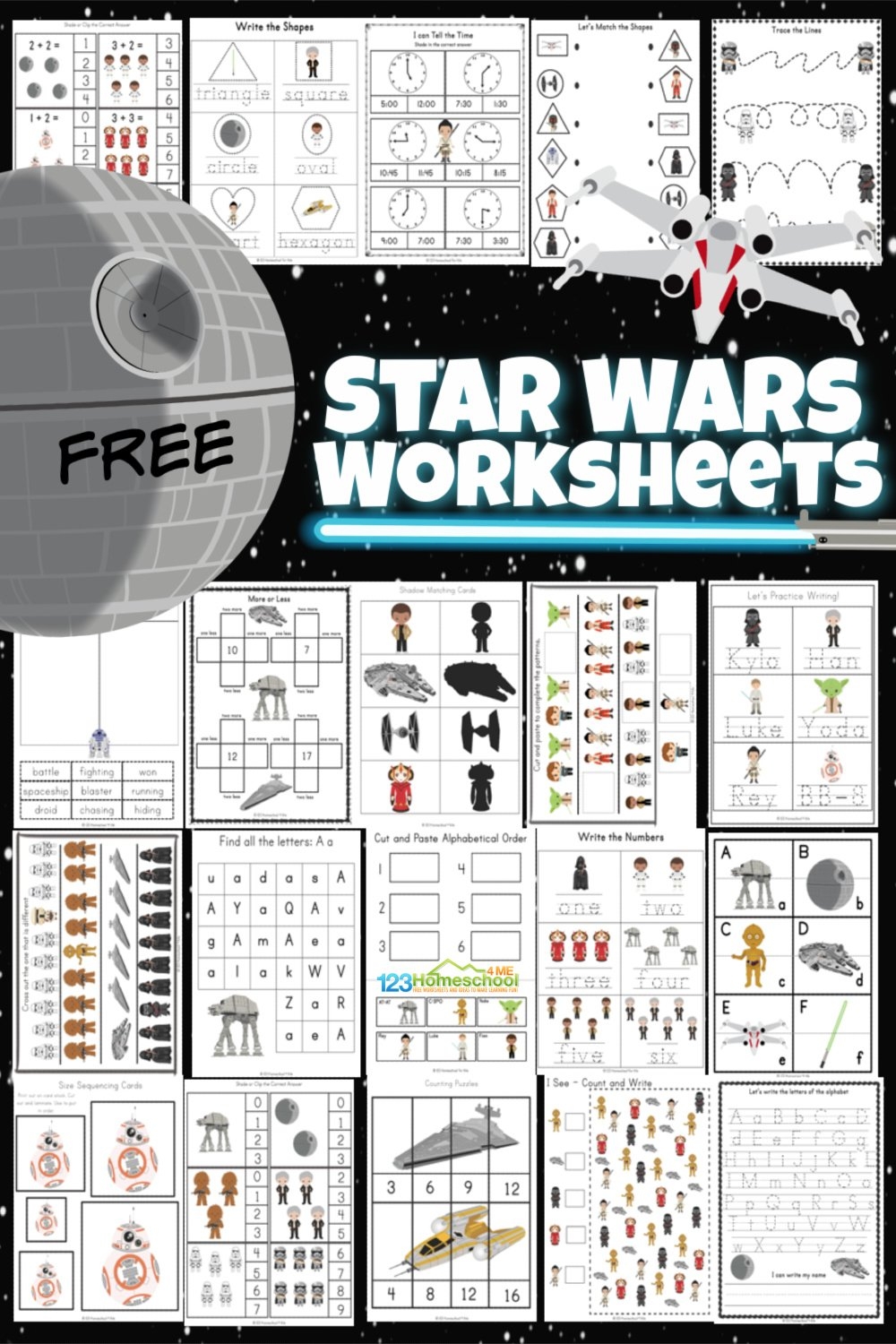 FREE FREE Printable Star Wars Worksheets For Kids