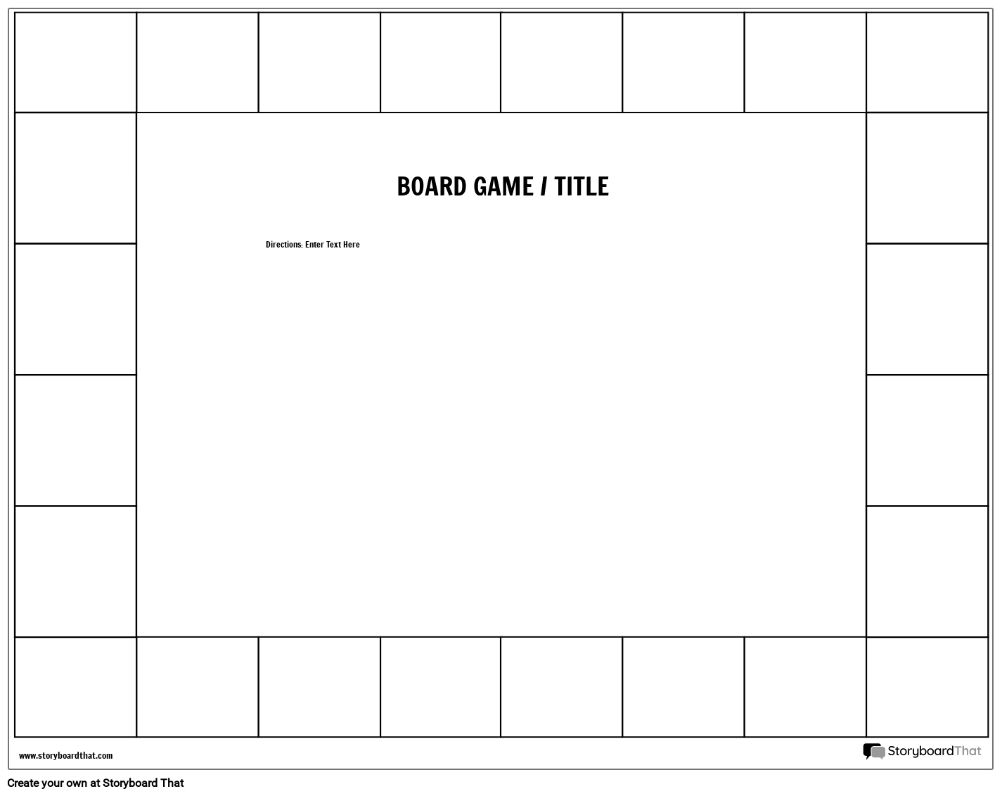Free Printable Blank Board Game Templates Free Printable Blank Board Game Templates