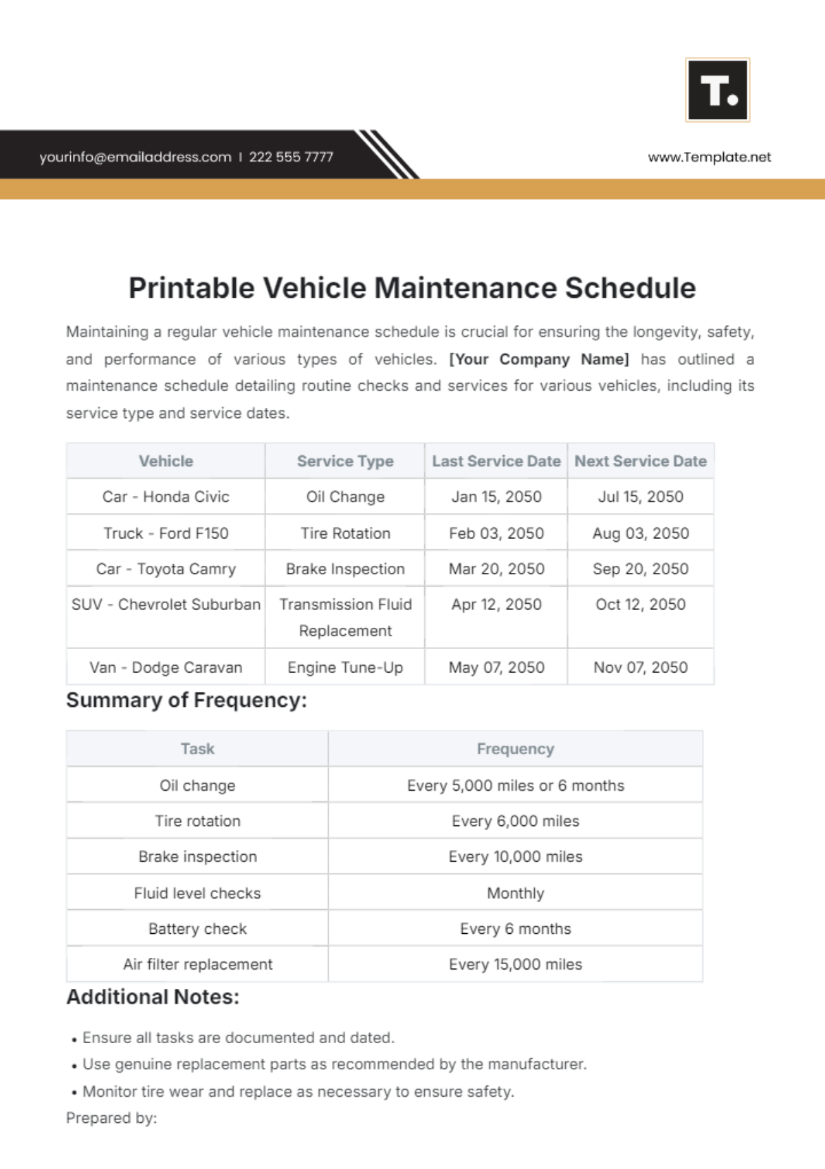Free HVAC Maintenance Schedule Template To Edit Online