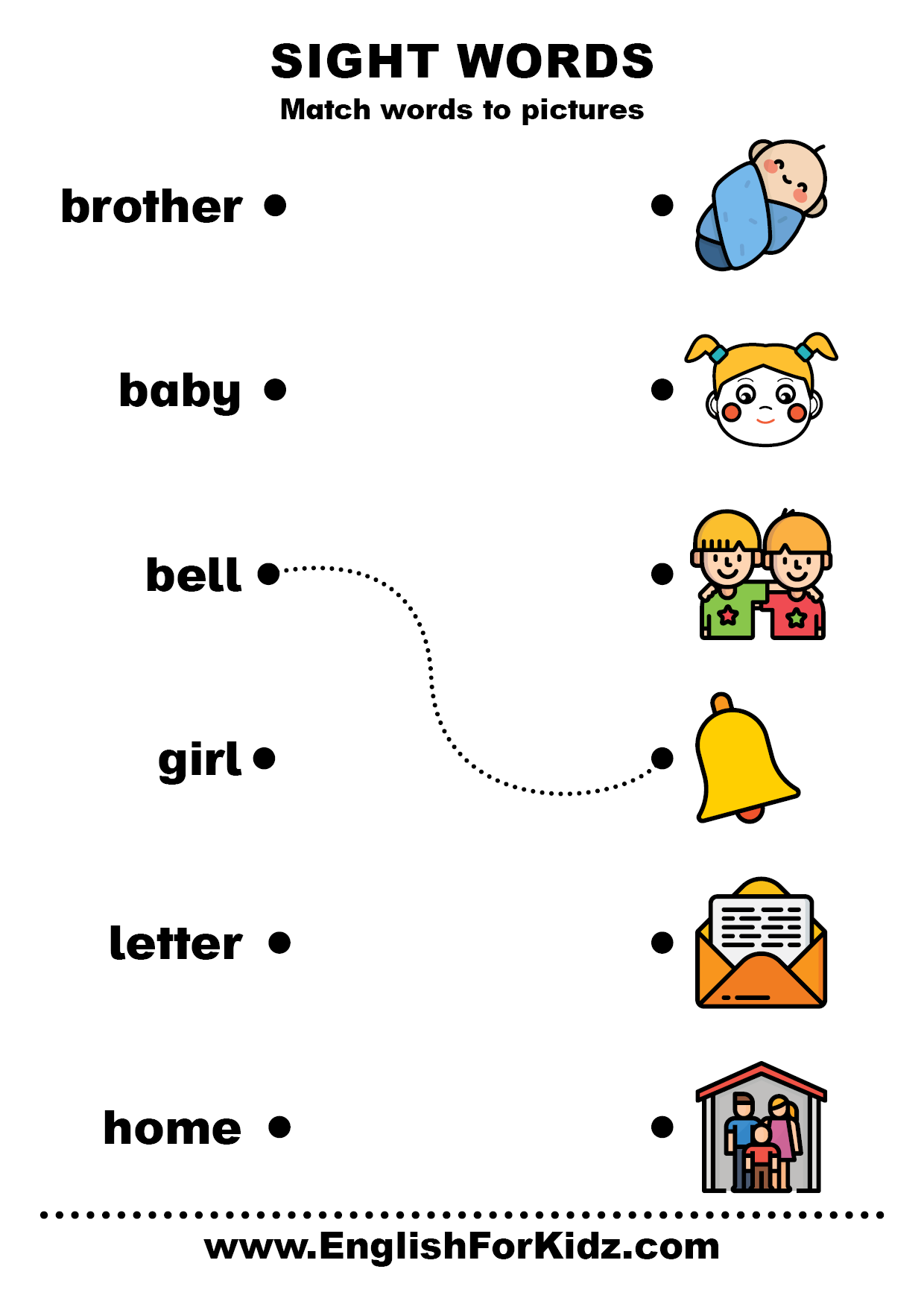 Free Kindergarten Sight Word Matching Worksheet Download Free Kindergarten Sight Word Matching Worksheet Png Images Free Worksheets On Clipart Library